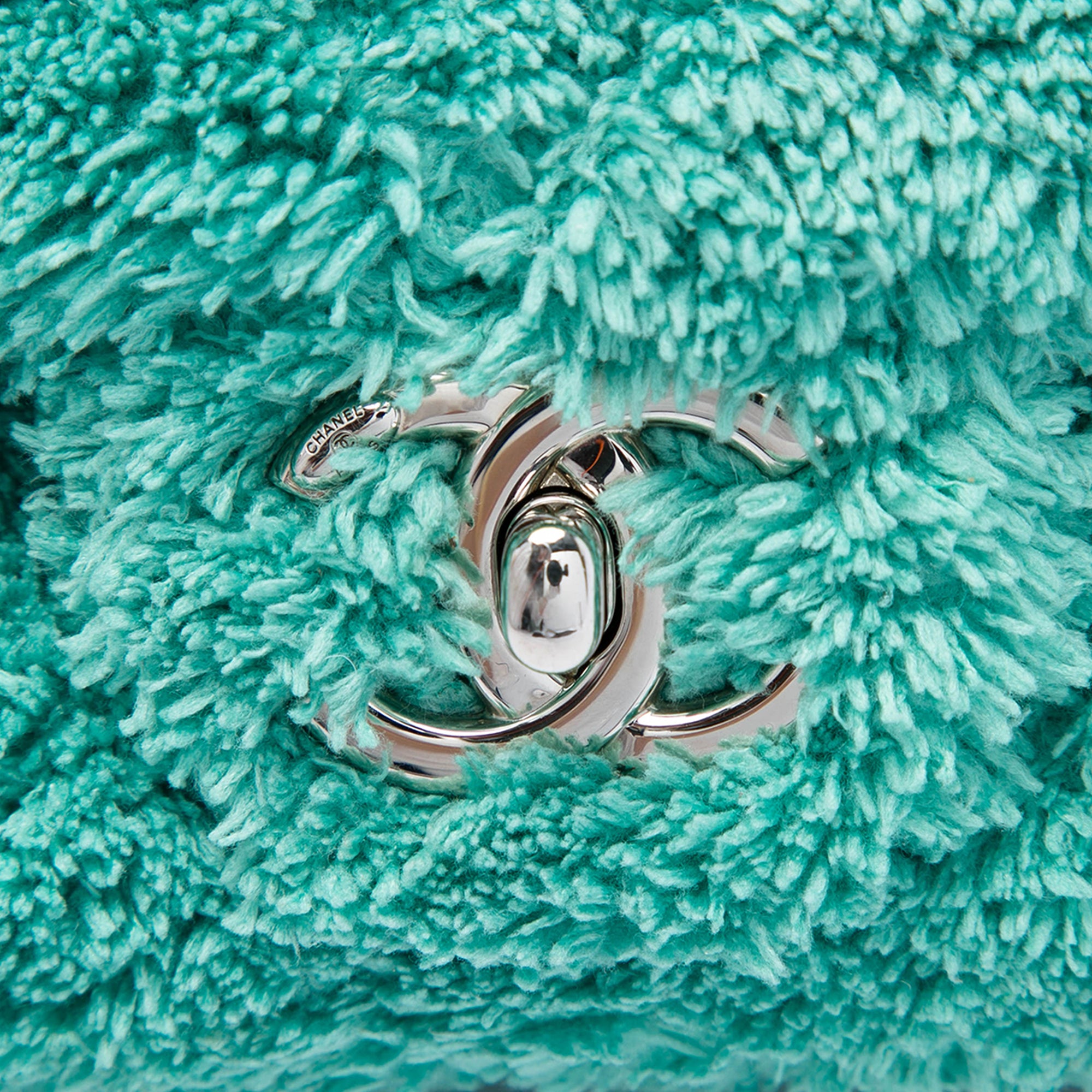 Chanel Medium Quilted Terry Cloth Coco Beach Flap - image 4