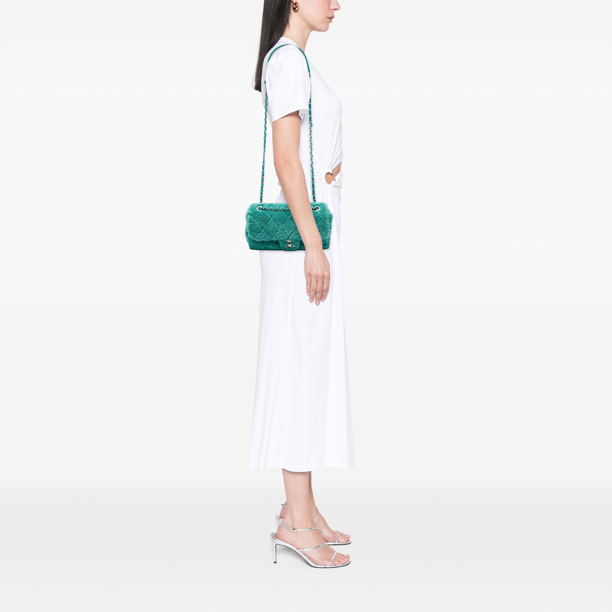 Chanel Medium Quilted Terry Cloth Coco Beach Flap - image 6