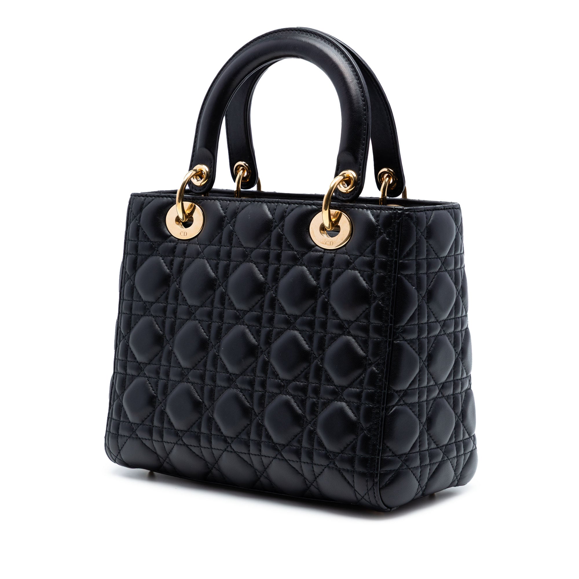 Dior Medium Lambskin Cannage Lady Dior - image 2
