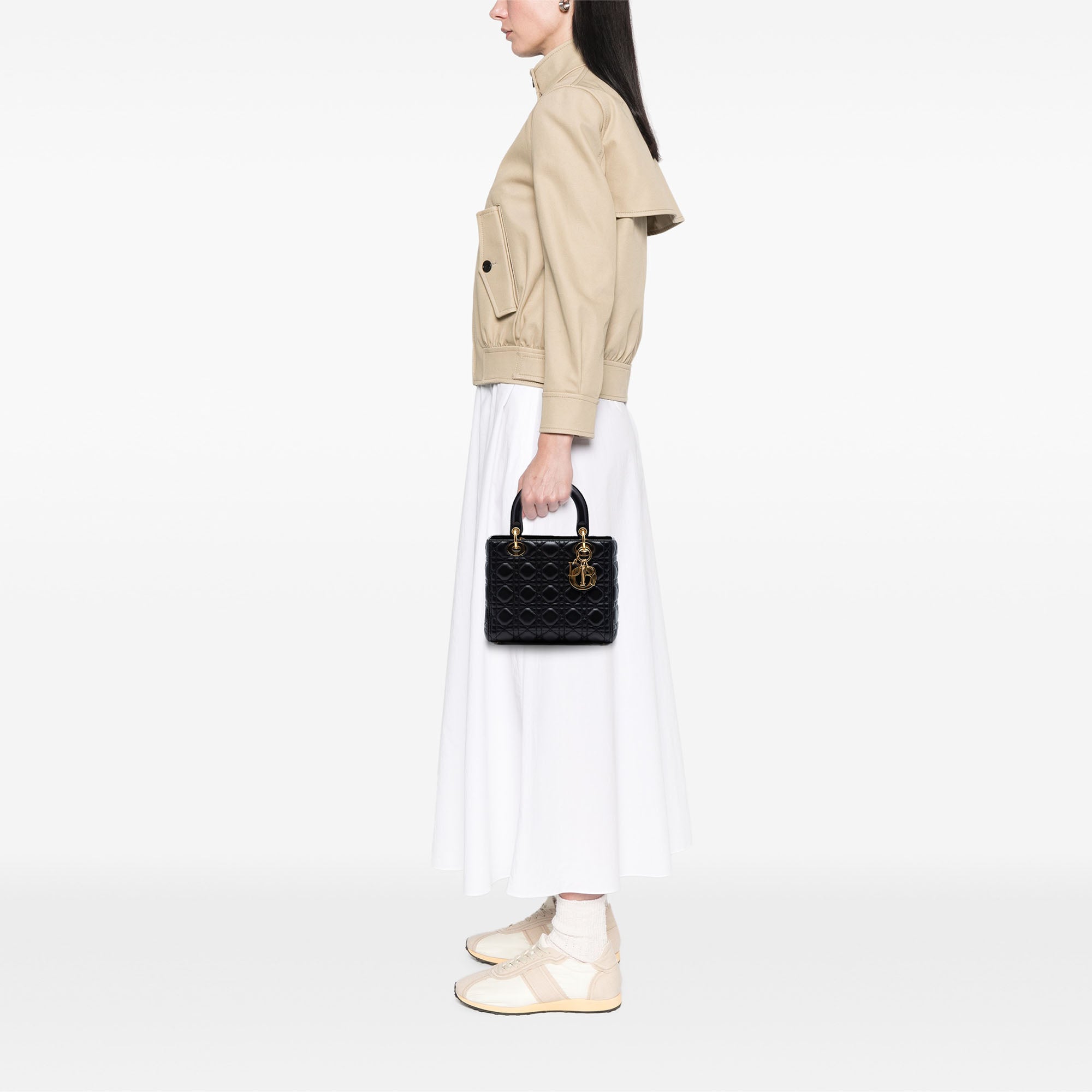 Dior Medium Lambskin Cannage Lady Dior - image 6