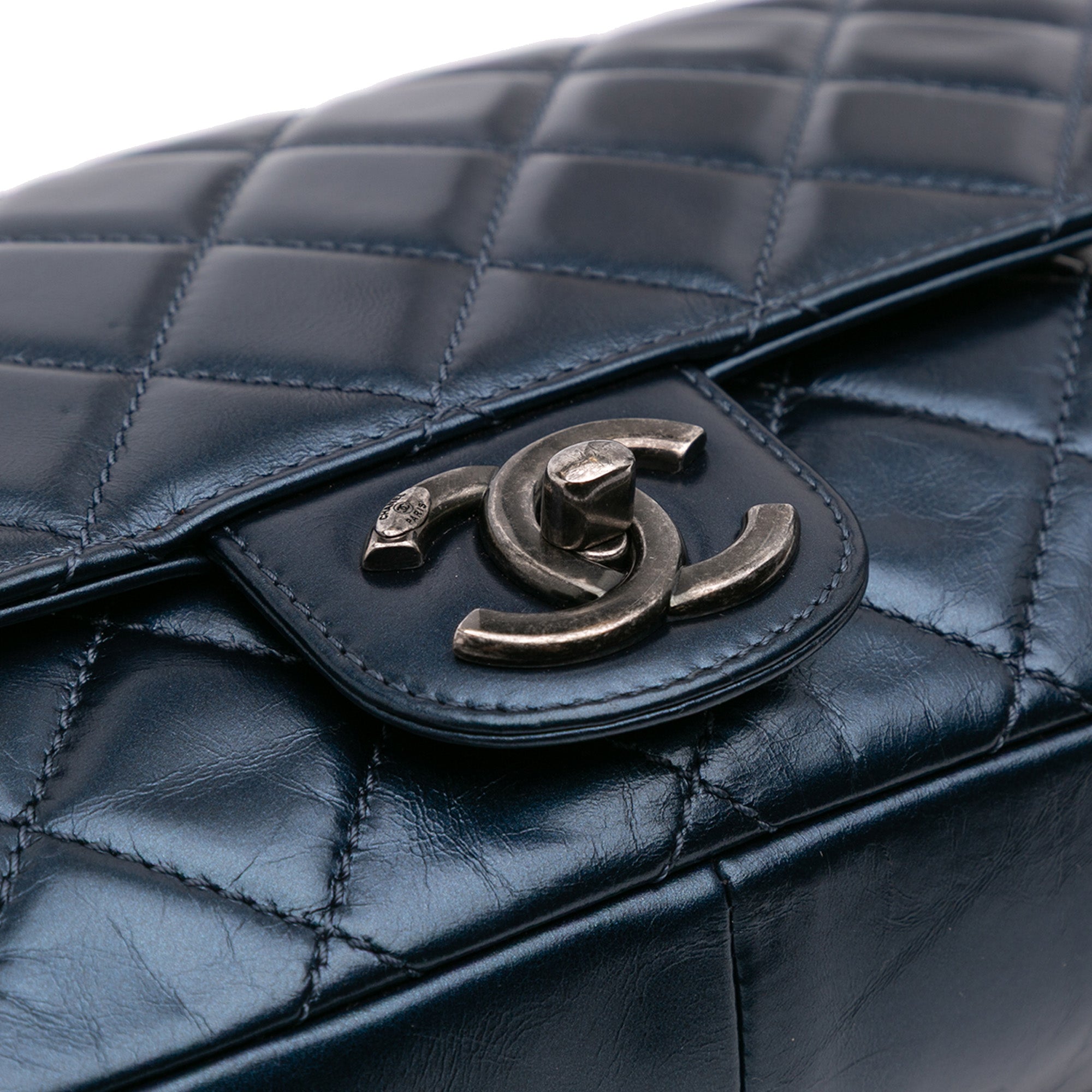 Chanel Quilted Glazed Calfskin Coco Pleats Flap - image 7