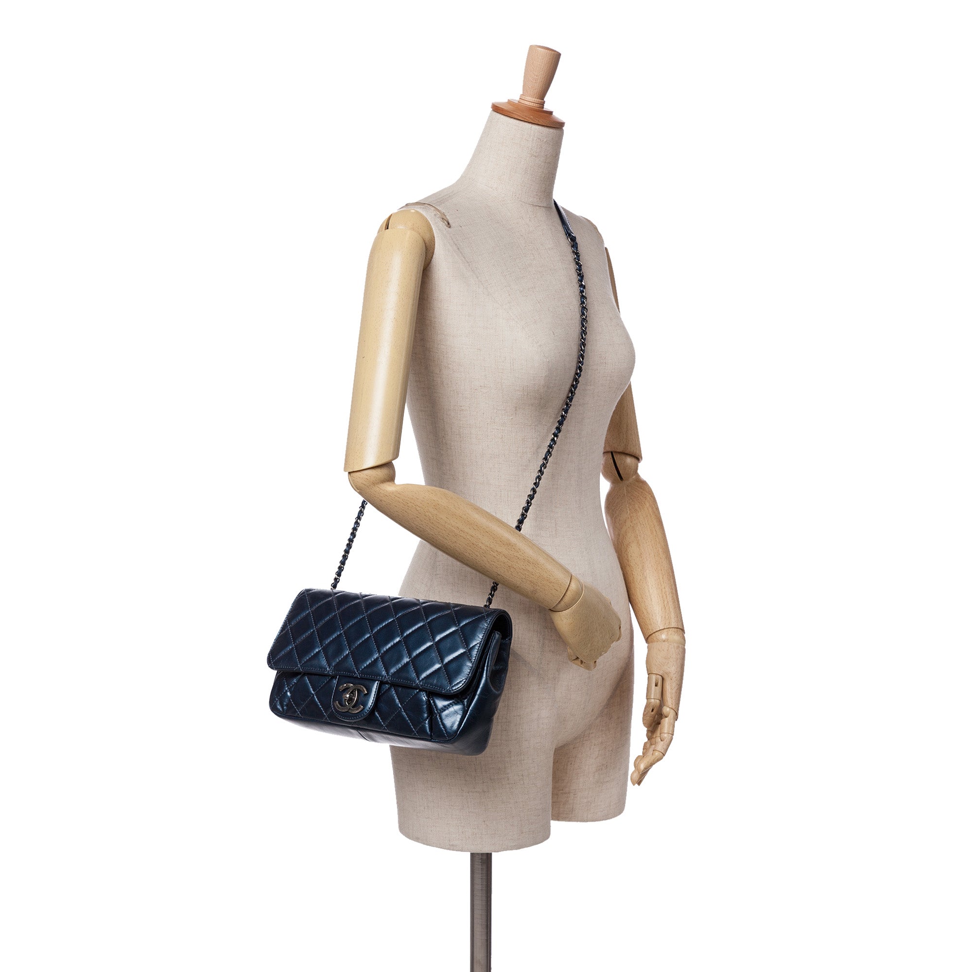 Chanel Quilted Glazed Calfskin Coco Pleats Flap - image 8