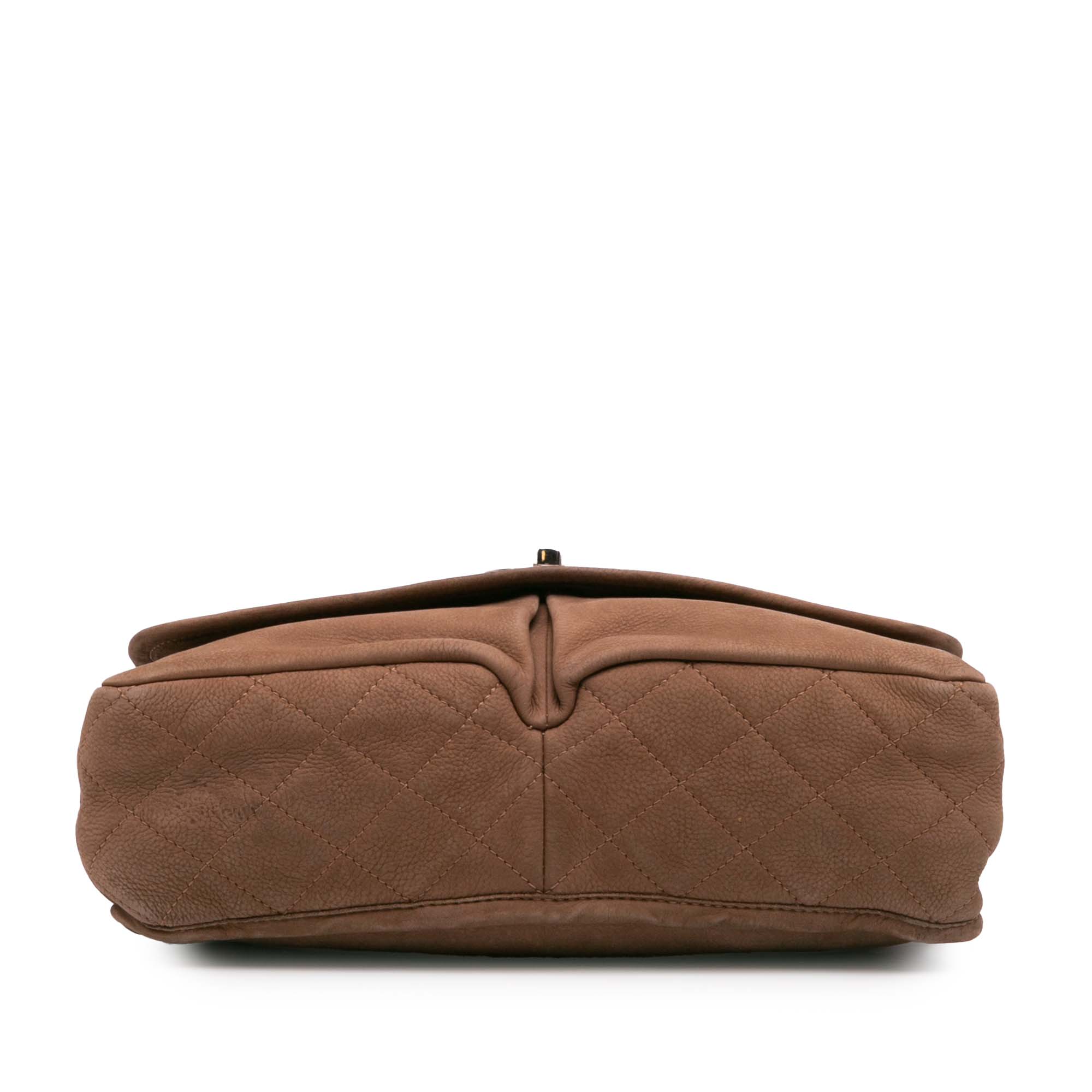 Chanel Large Quilted Nubuck Natural Beauty Split Pocket Flap - image 4