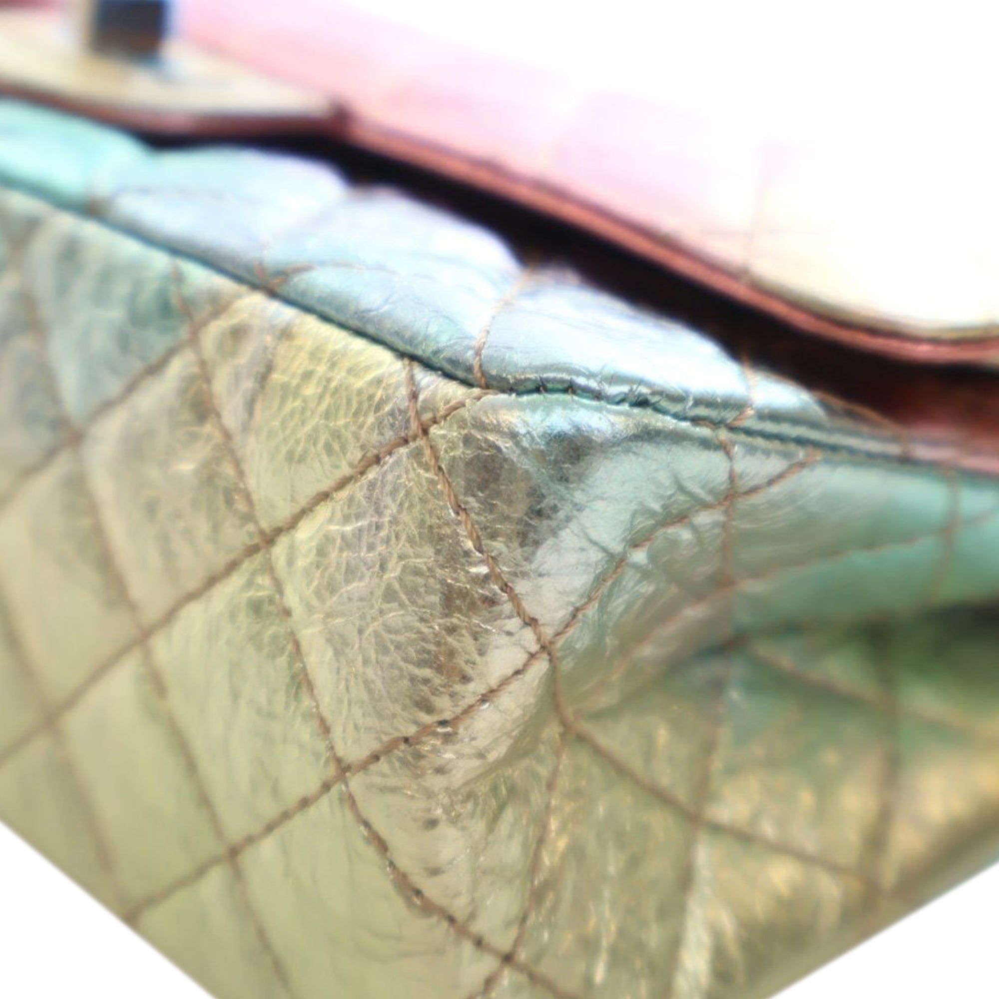 Chanel Rainbow Metallic Quilted Goatskin Reissue 2.55 Double Flap - image 10