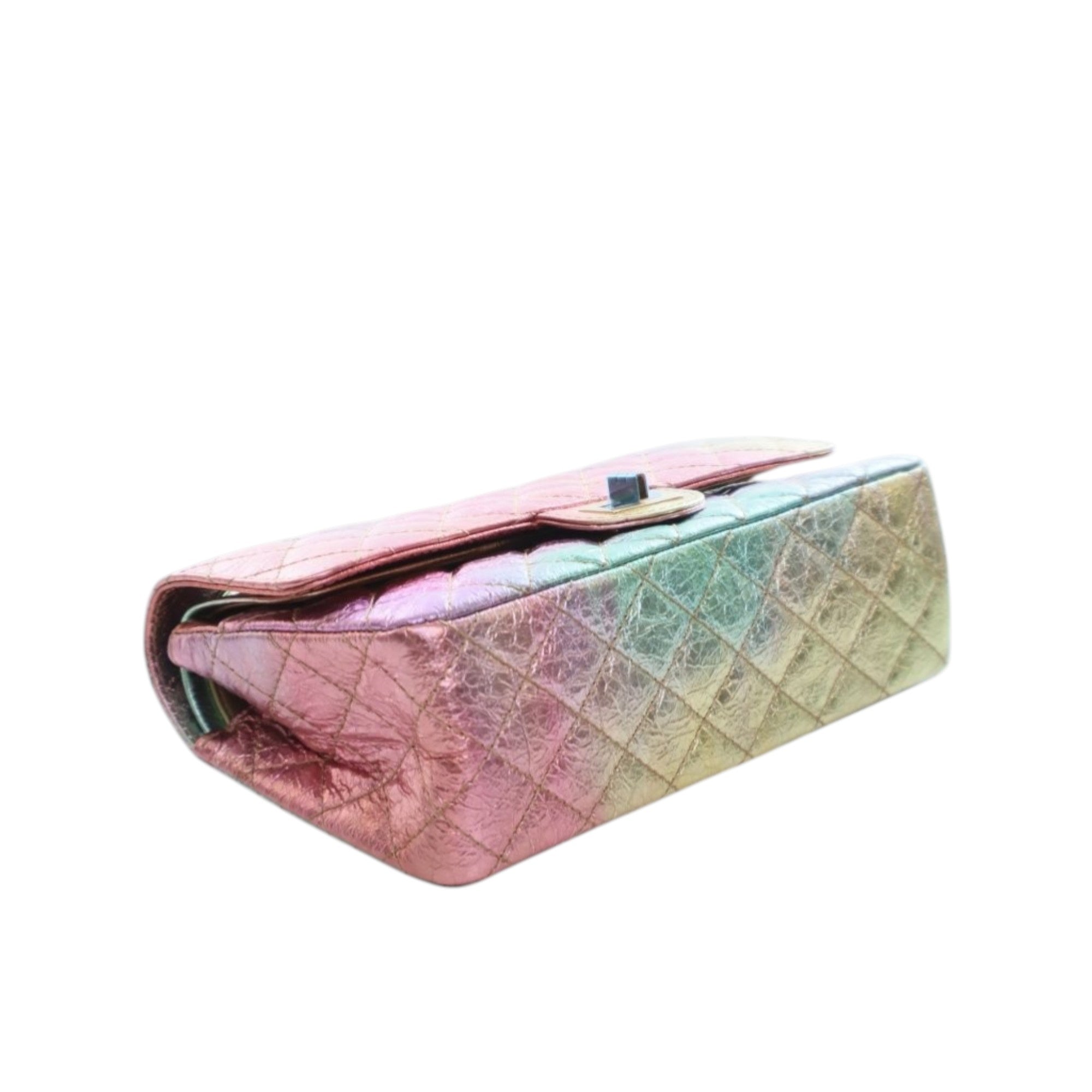 Chanel Rainbow Metallic Quilted Goatskin Reissue 2.55 Double Flap - image 12