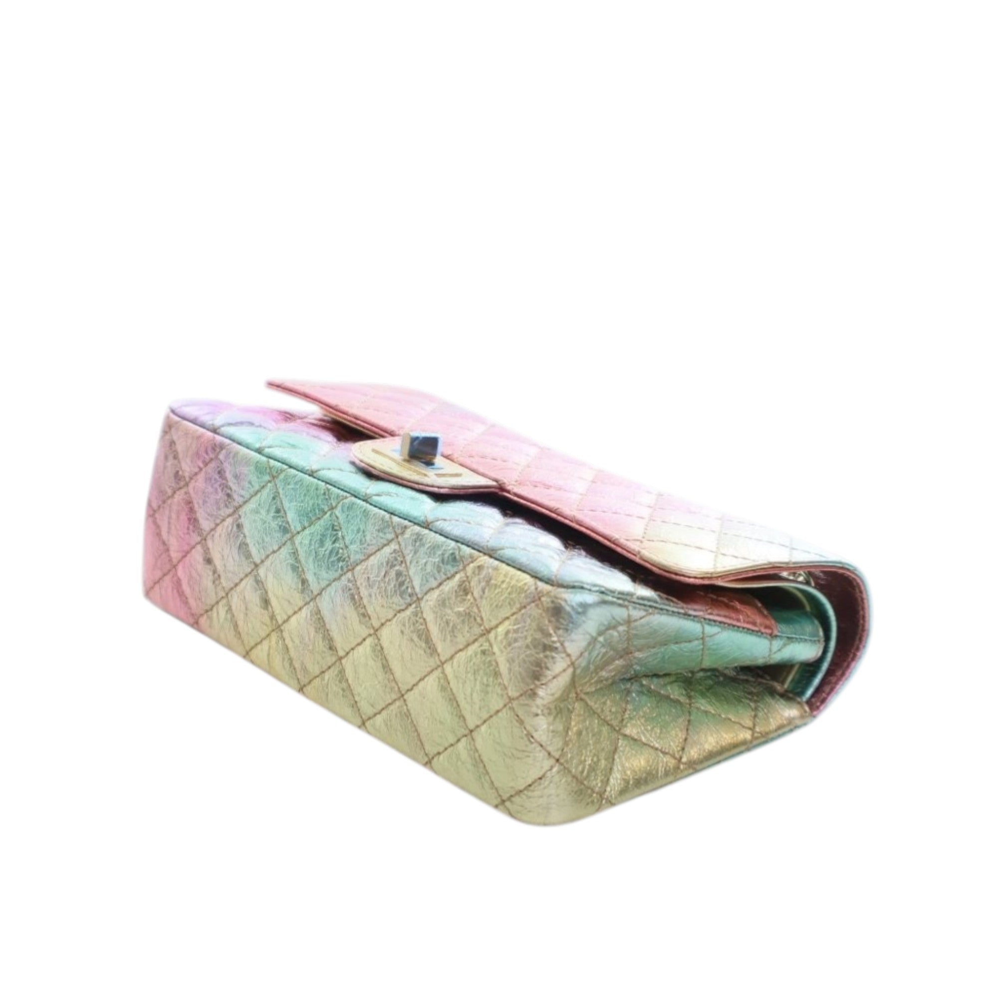 Chanel Rainbow Metallic Quilted Goatskin Reissue 2.55 Double Flap - image 13