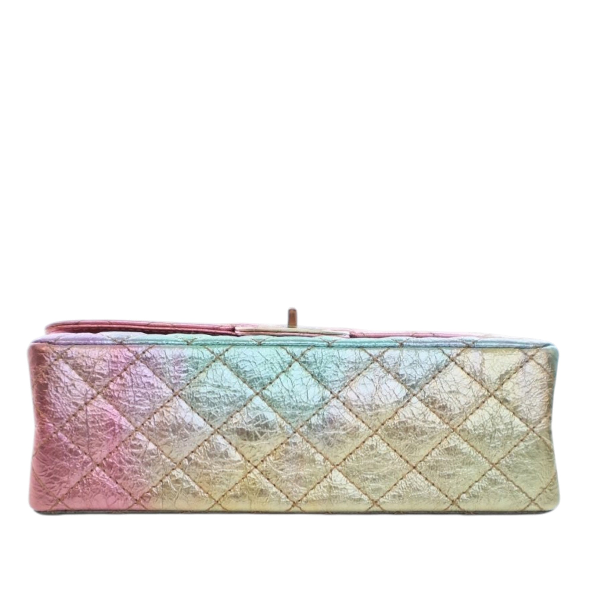 Chanel Rainbow Metallic Quilted Goatskin Reissue 2.55 Double Flap - image 5