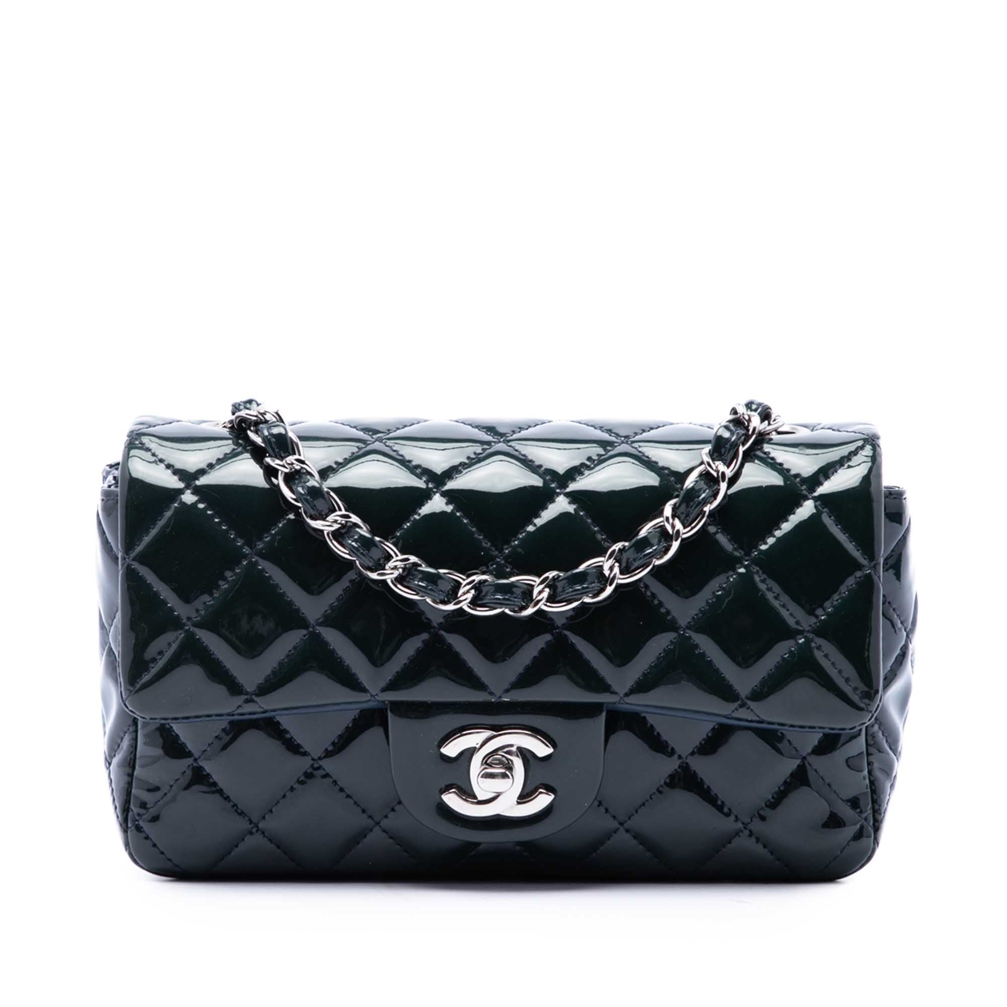 Chanel Mini Rectangular Classic Patent Single Flap - image 1