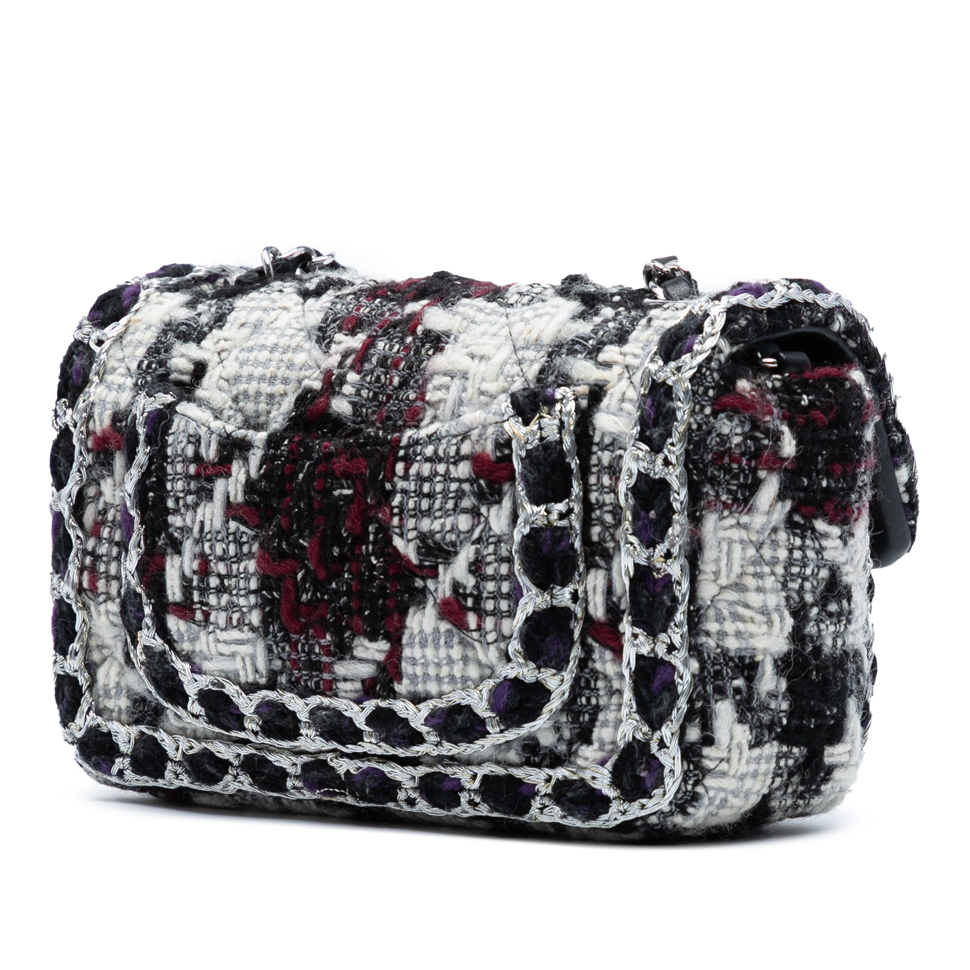 Chanel Mini Rectangular Quilted Tweed Single Flap - image 2