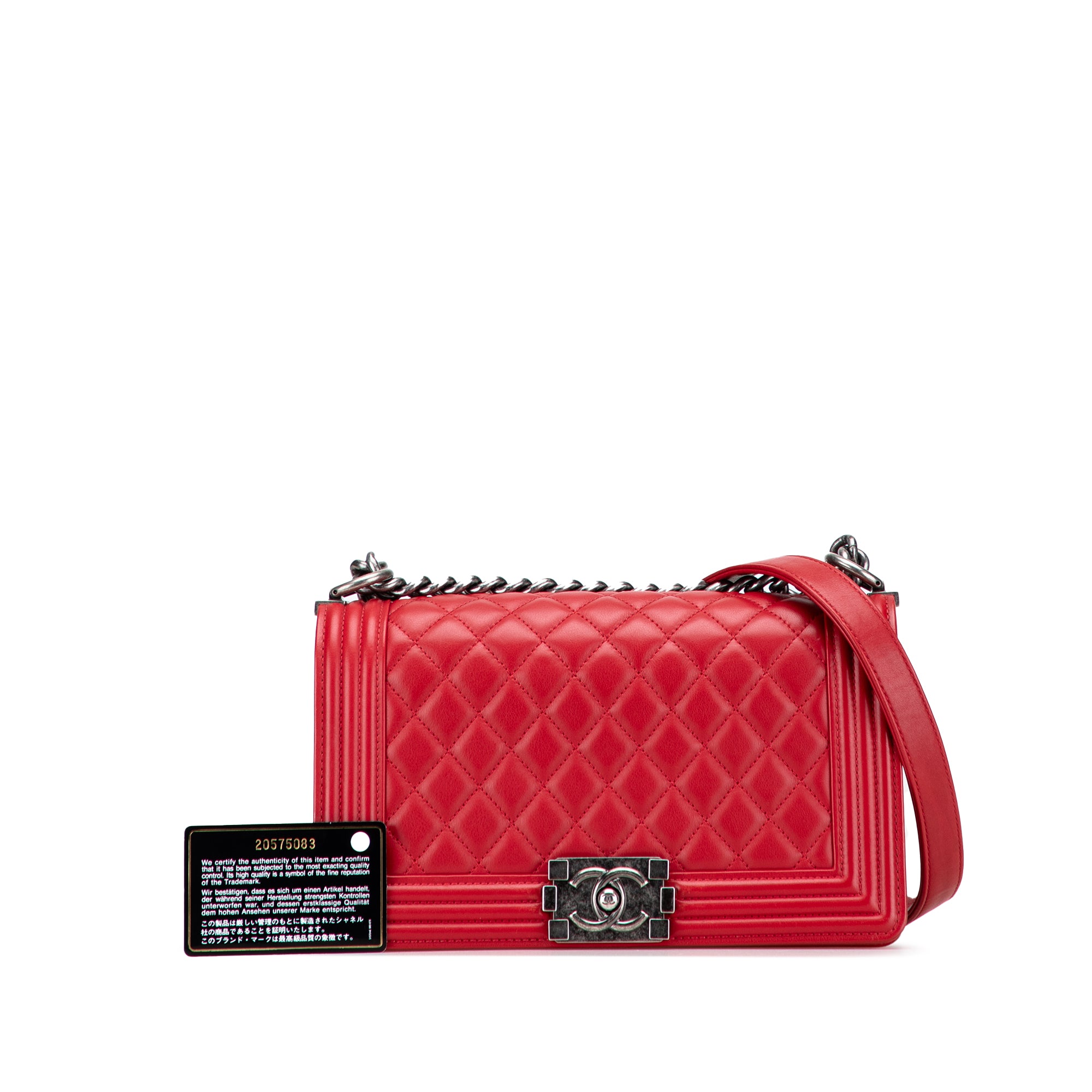 Chanel Old Medium Quilted Lambskin Boy Flap - image 10