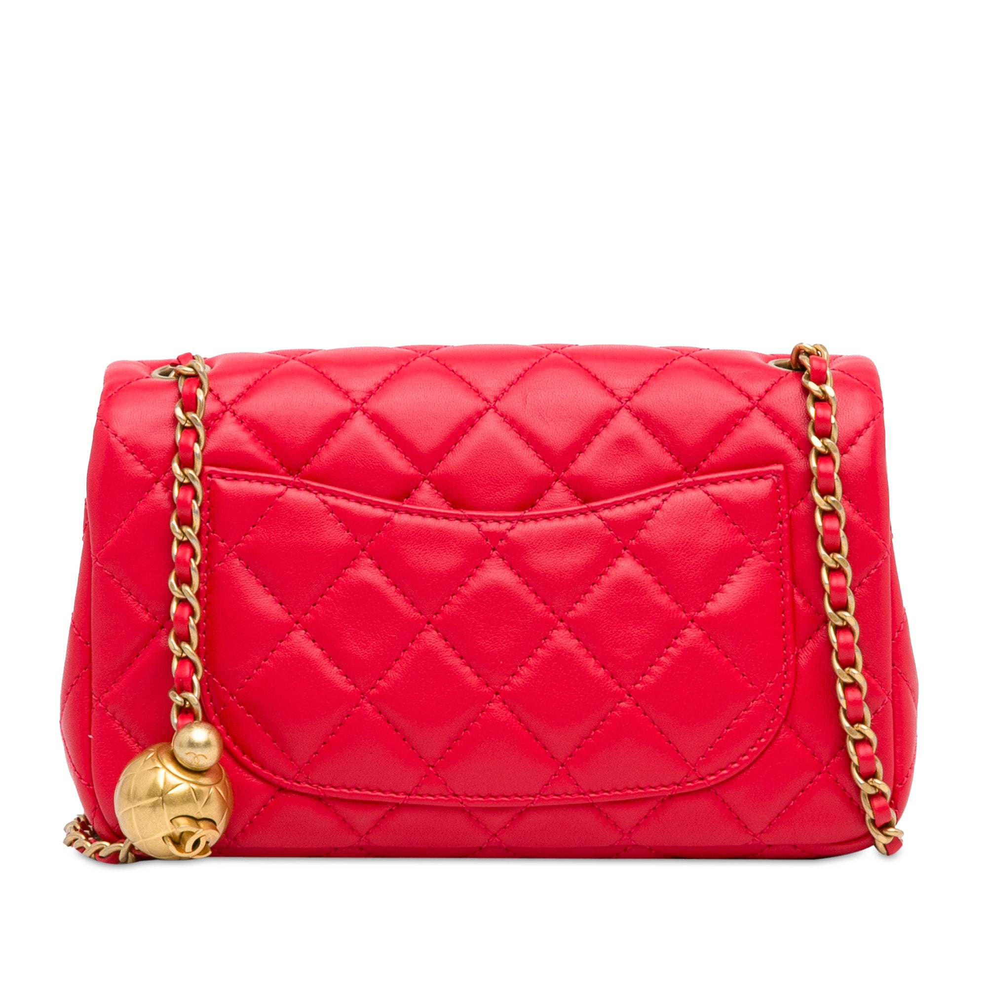 Chanel Mini Rectangular Classic Lambskin Pearl Crush Single Flap - image 3