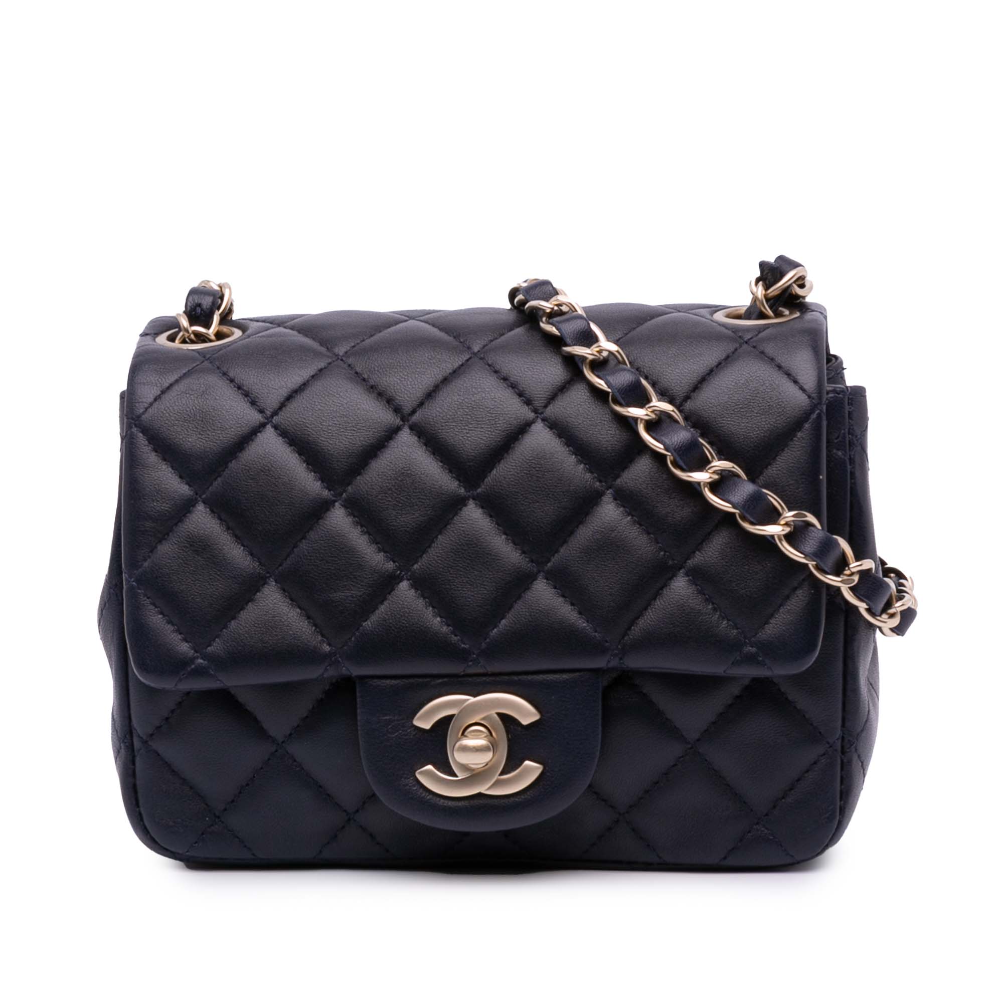 Chanel Mini Square Classic Lambskin Single Flap - image 1
