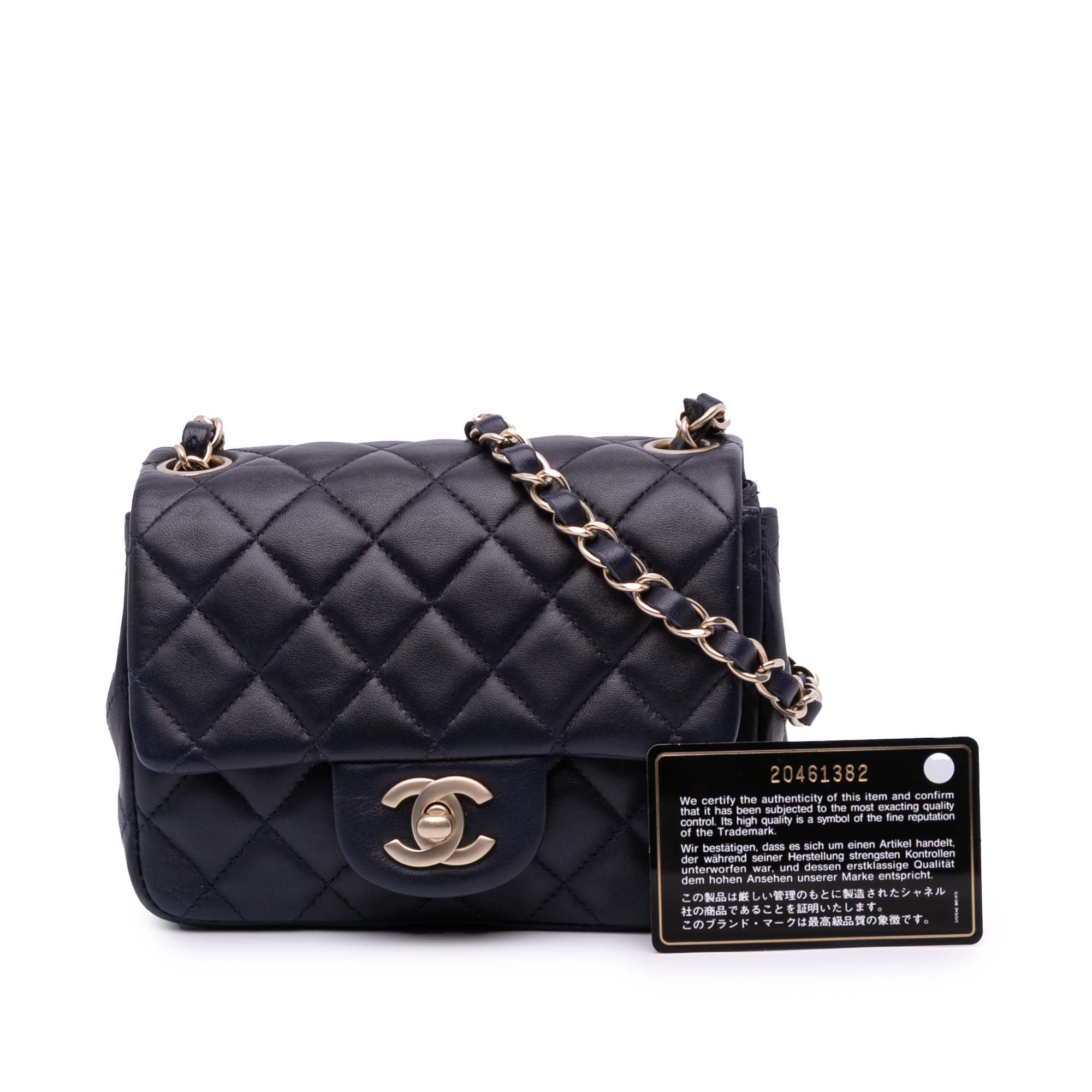 Chanel Mini Square Classic Lambskin Single Flap - image 11