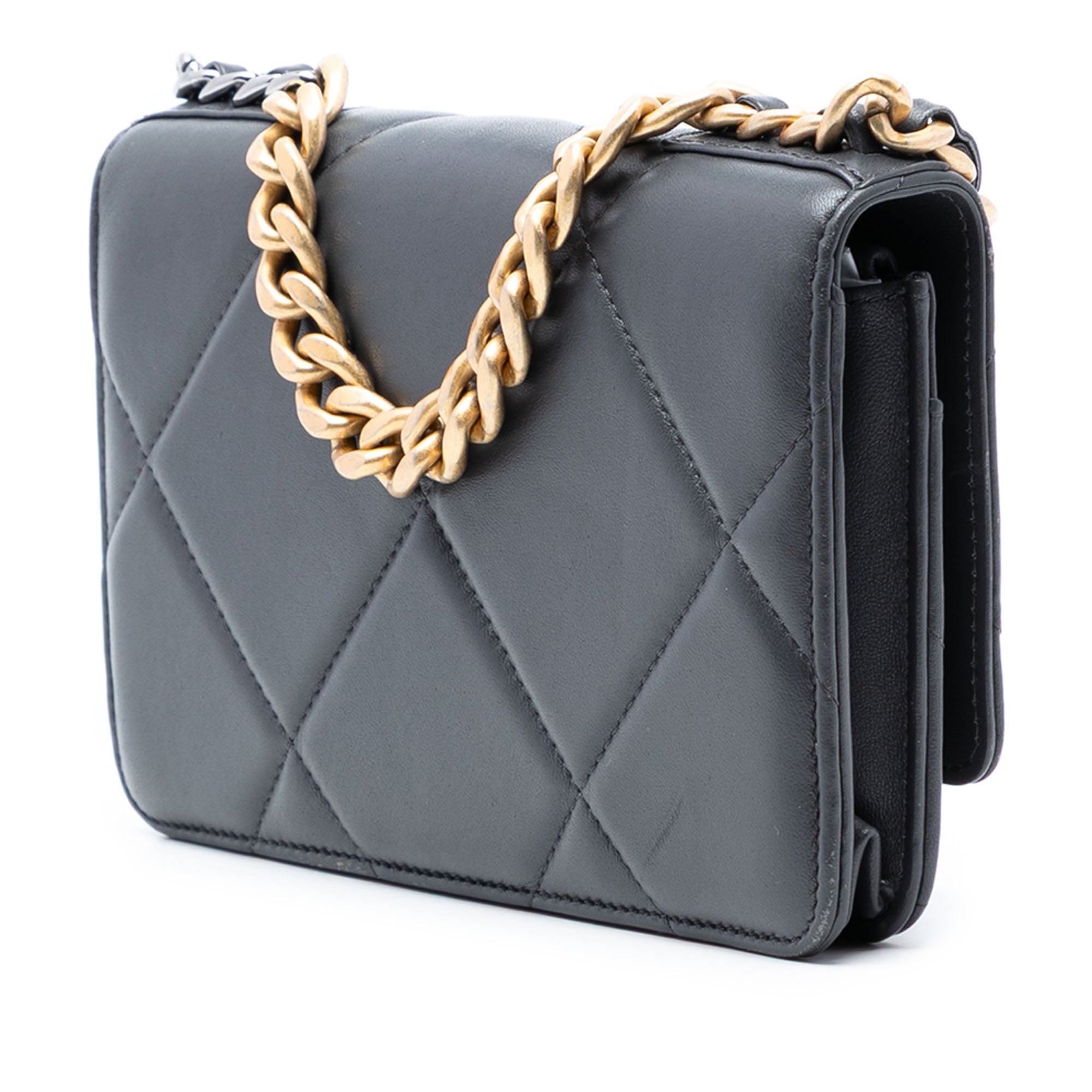 Chanel Quilted Lambskin 19 Wallet on Chain - image 2