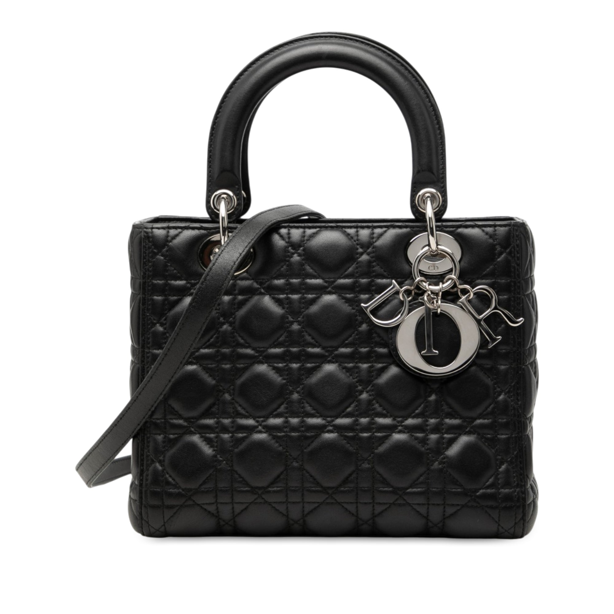 Dior Medium Lambskin Cannage Lady Dior - image 1