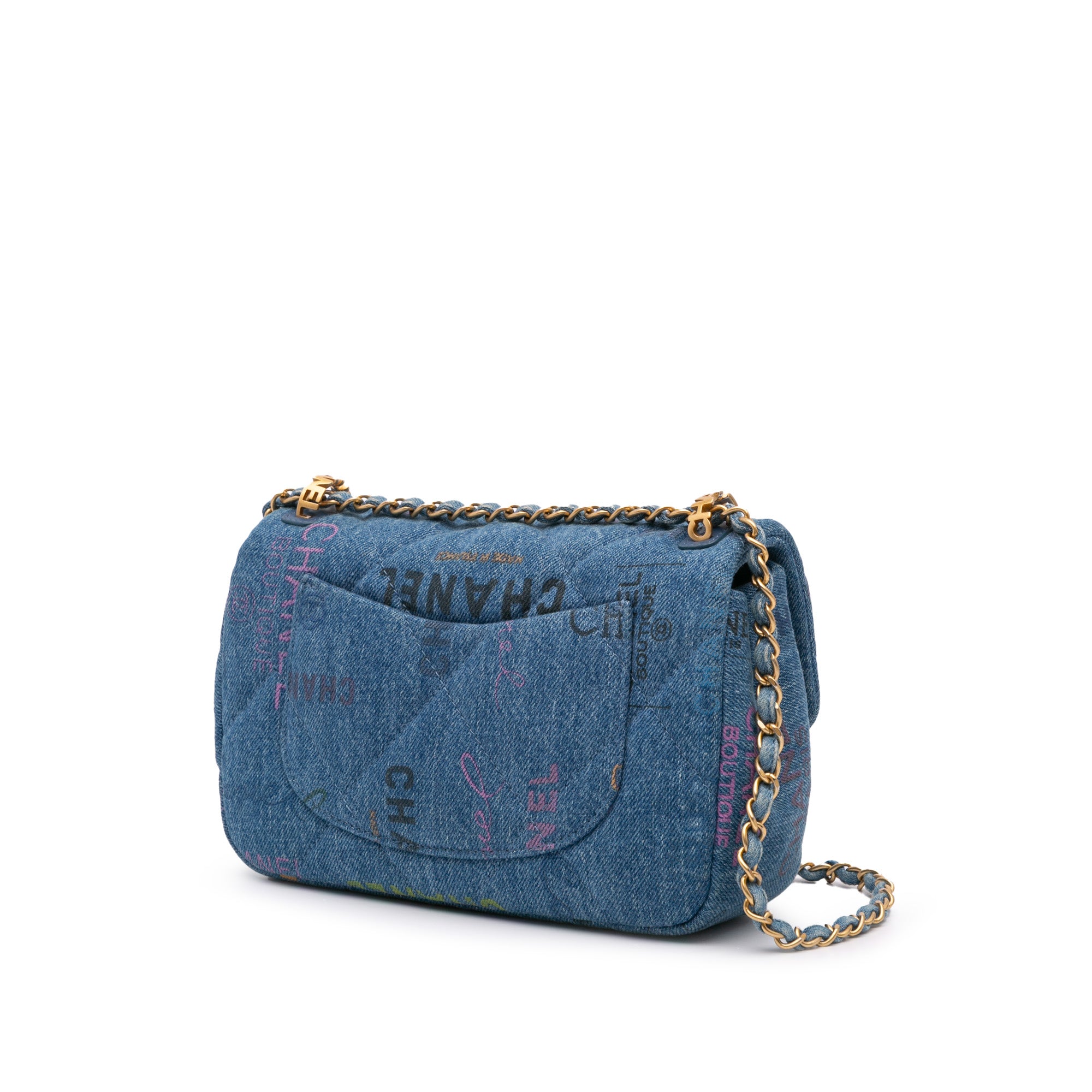 Chanel Mini Rectangular Quilted Denim Mood Flap - image 2