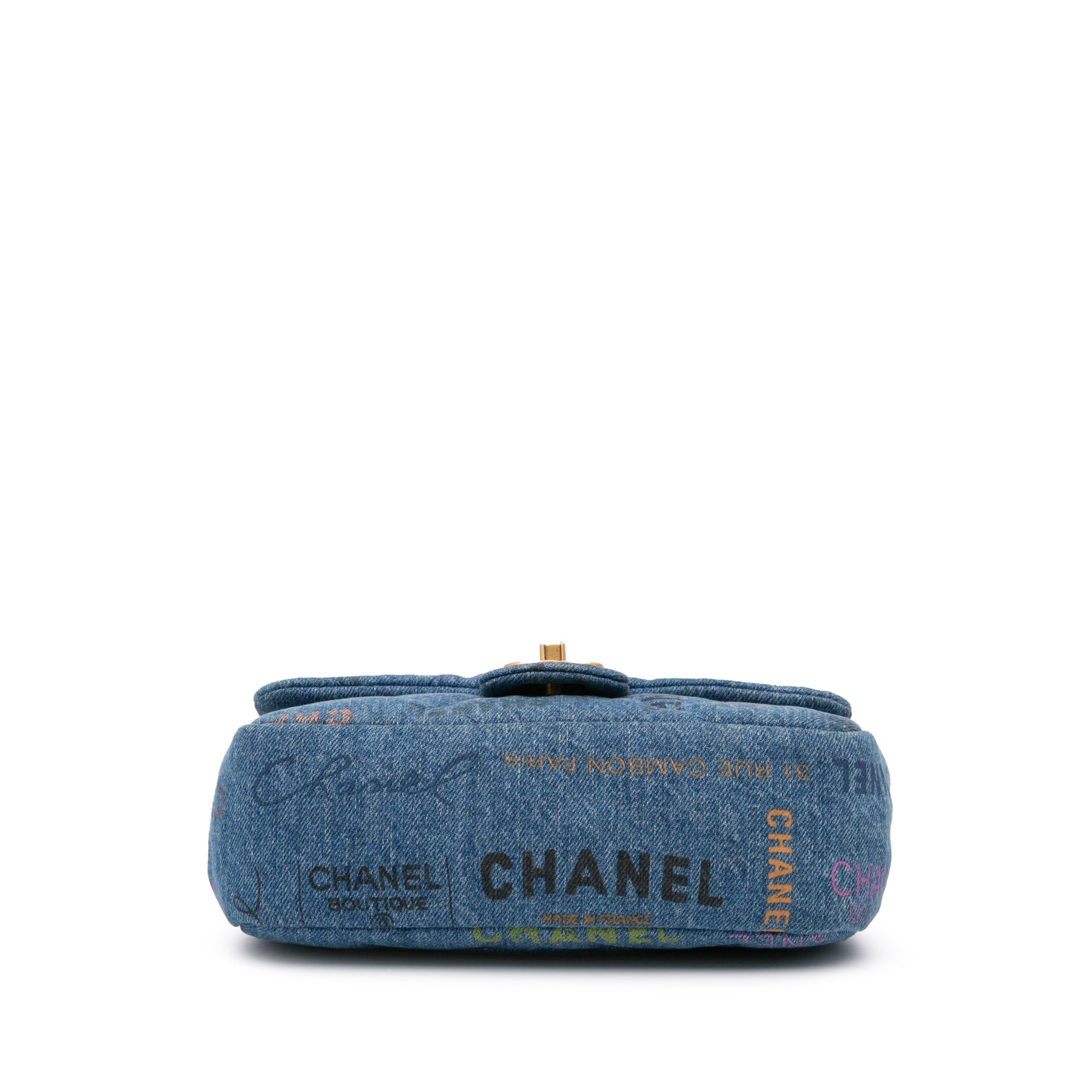 Chanel Mini Rectangular Quilted Denim Mood Flap - image 3