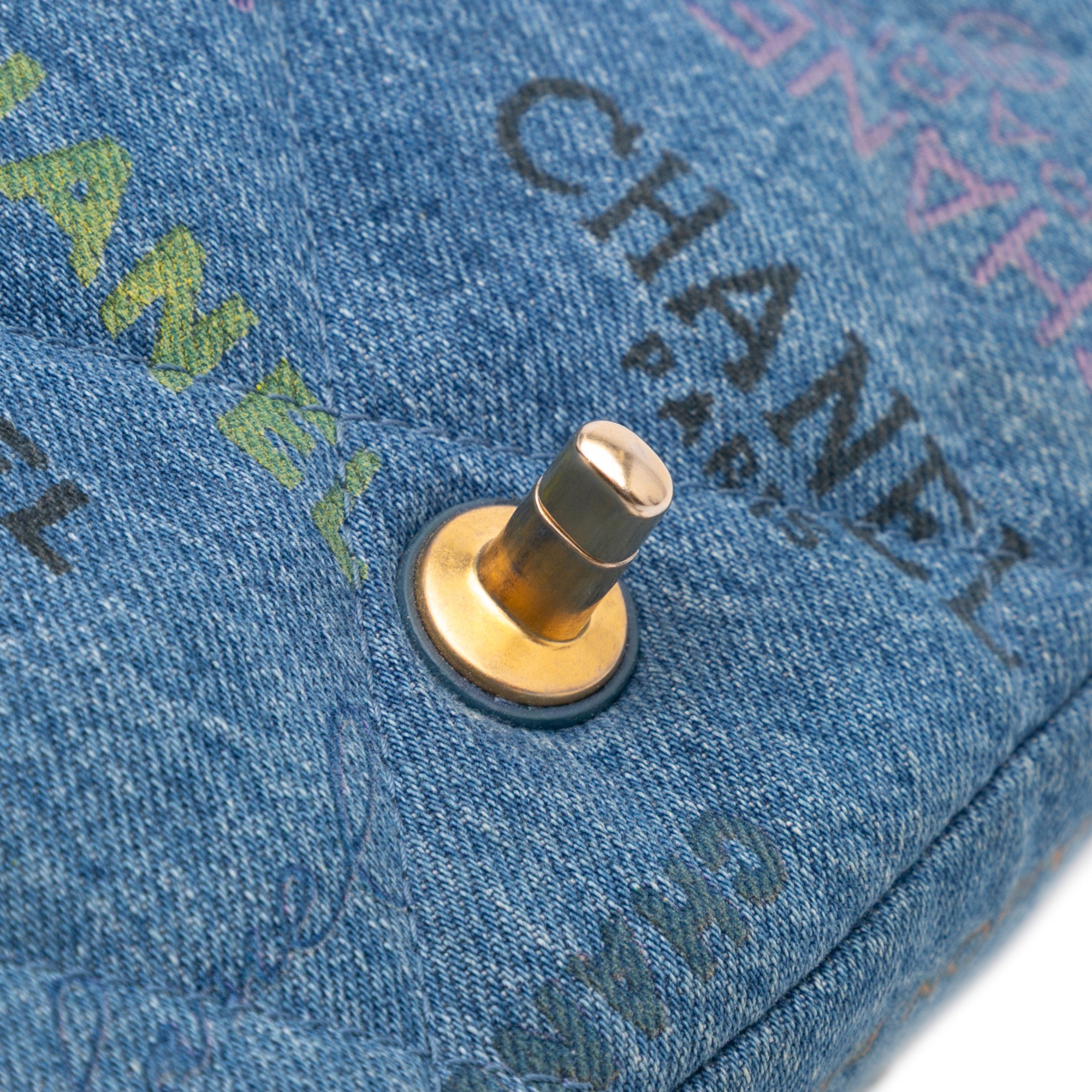 Chanel Mini Rectangular Quilted Denim Mood Flap - image 8