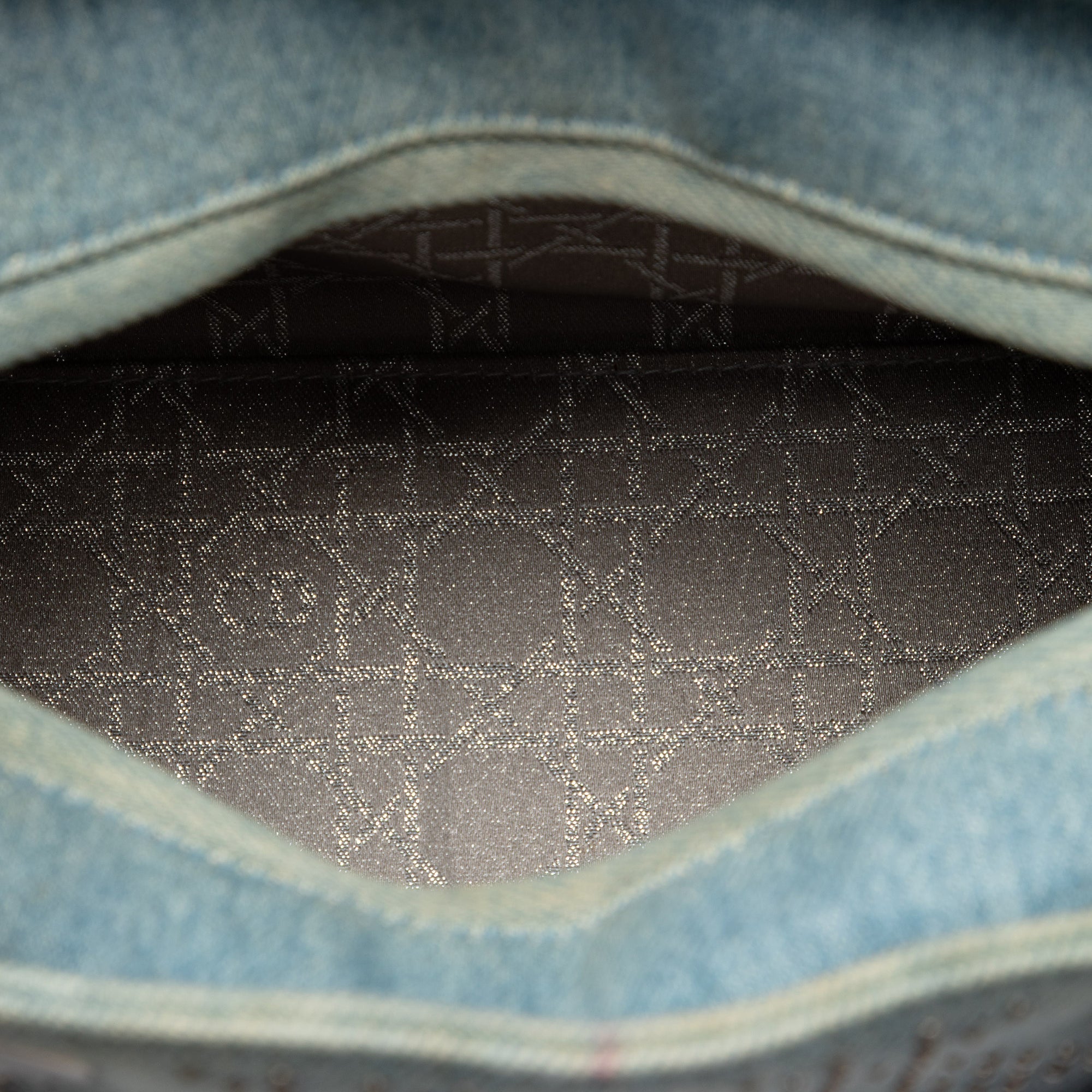 Dior Medium Denim Cannage Studded Lady Dior - image 4