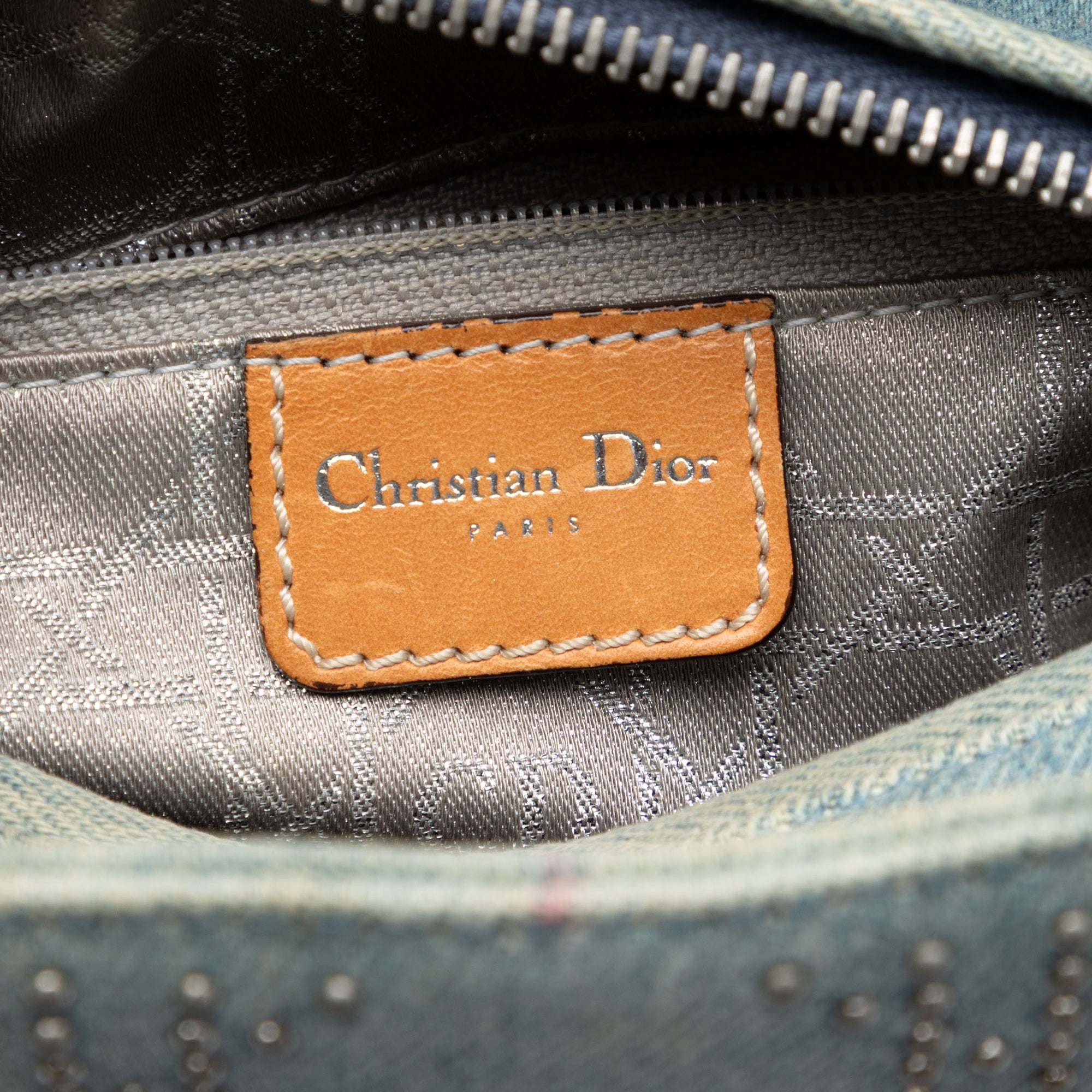 Dior Medium Denim Cannage Studded Lady Dior - image 5
