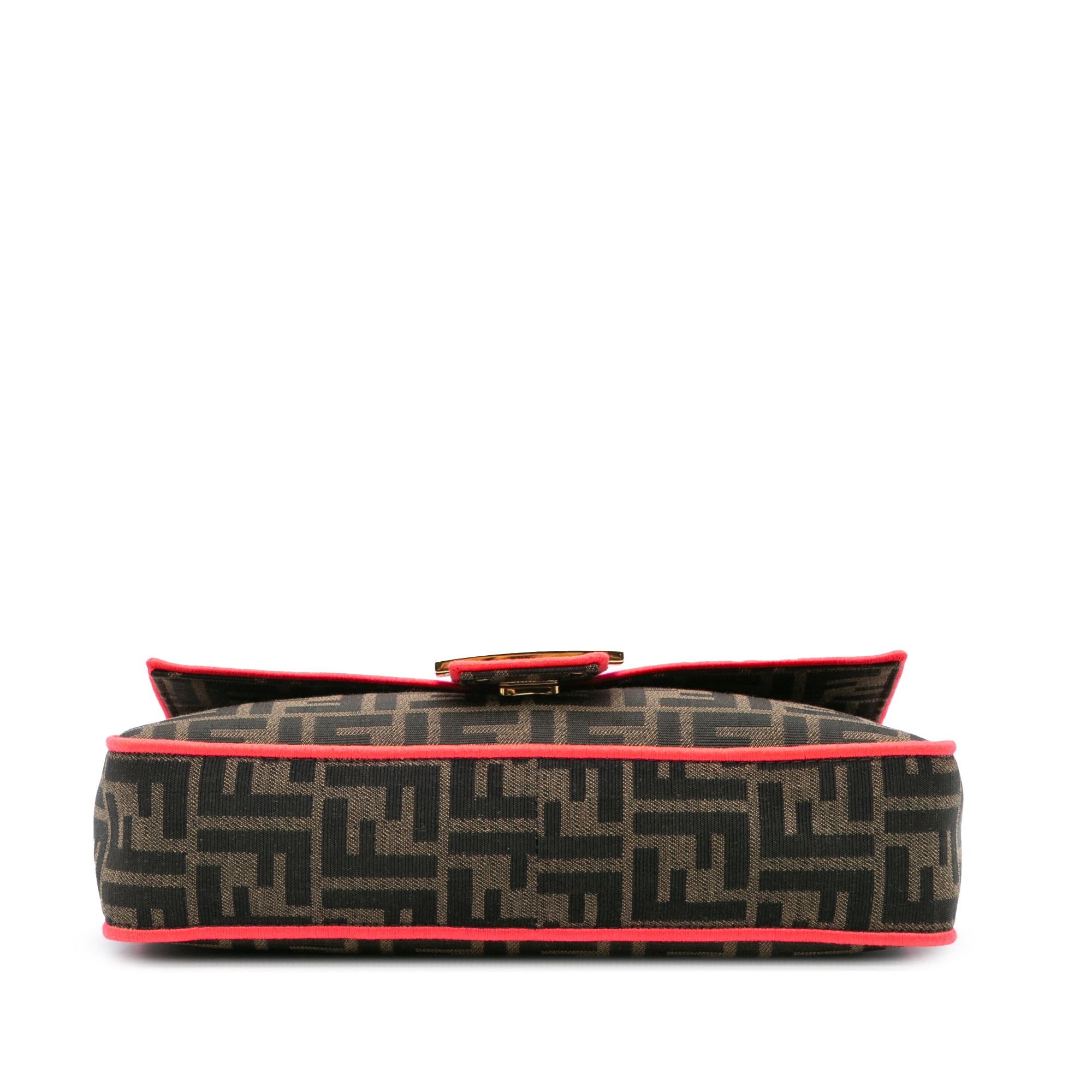 Fendi Medium Zucca Canvas Fluo Trim Baguette Satchel - image 3
