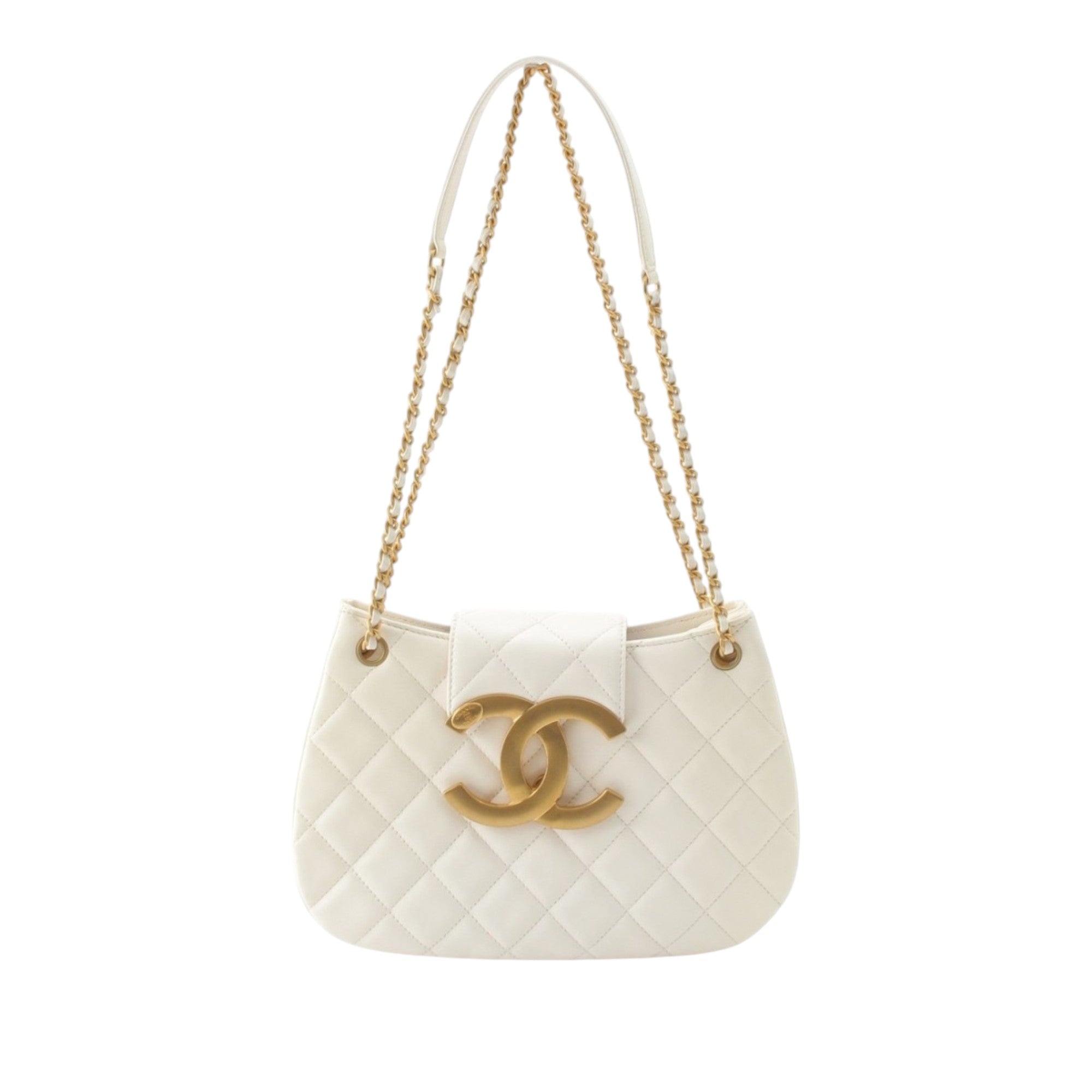 Chanel CC Quilted Lambskin Shoulder Bag - image 1