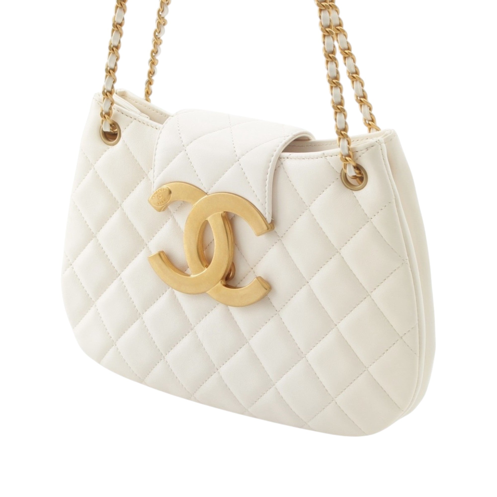Chanel CC Quilted Lambskin Shoulder Bag - image 3