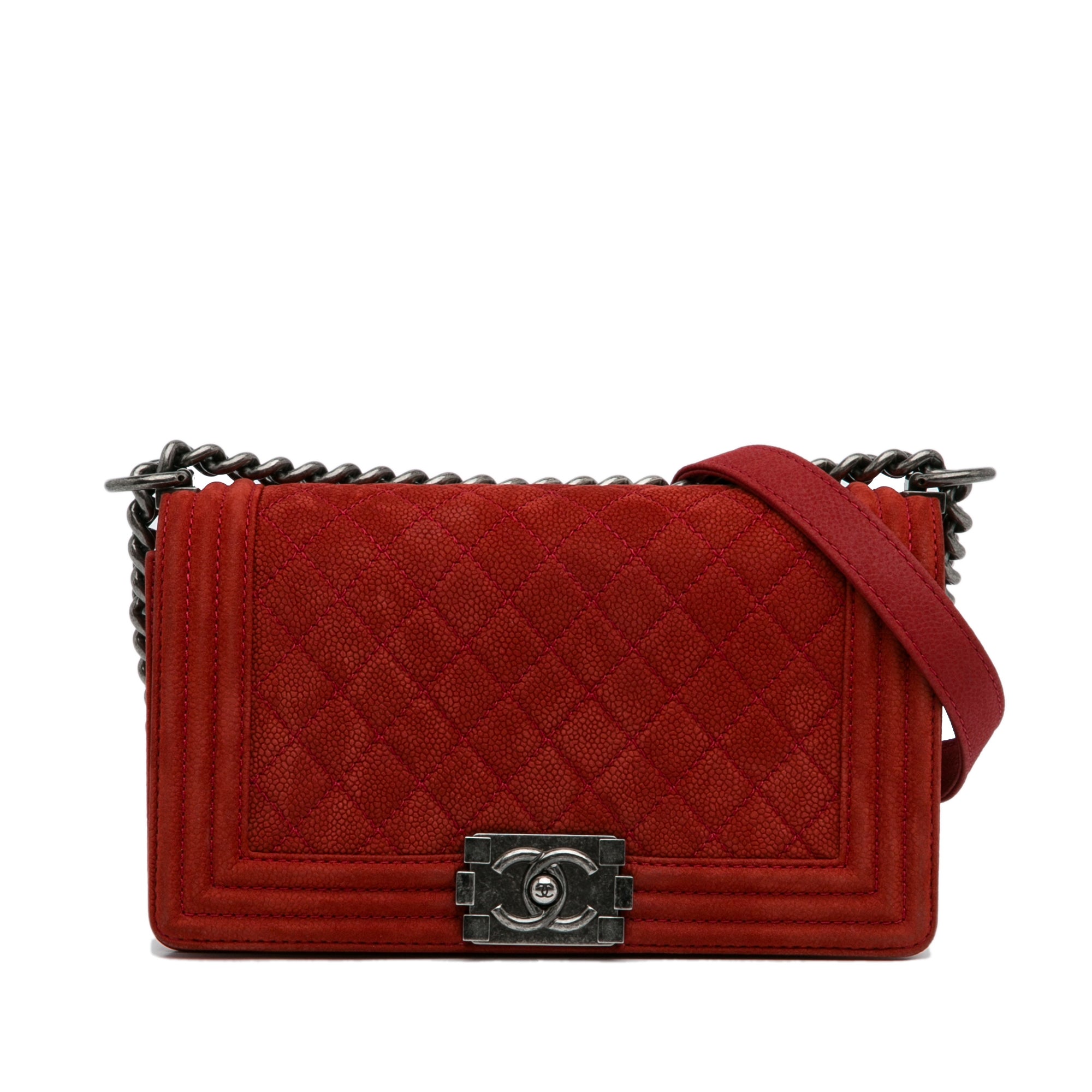 Chanel Old Medium Quilted Caviar Boy Flap - image 1