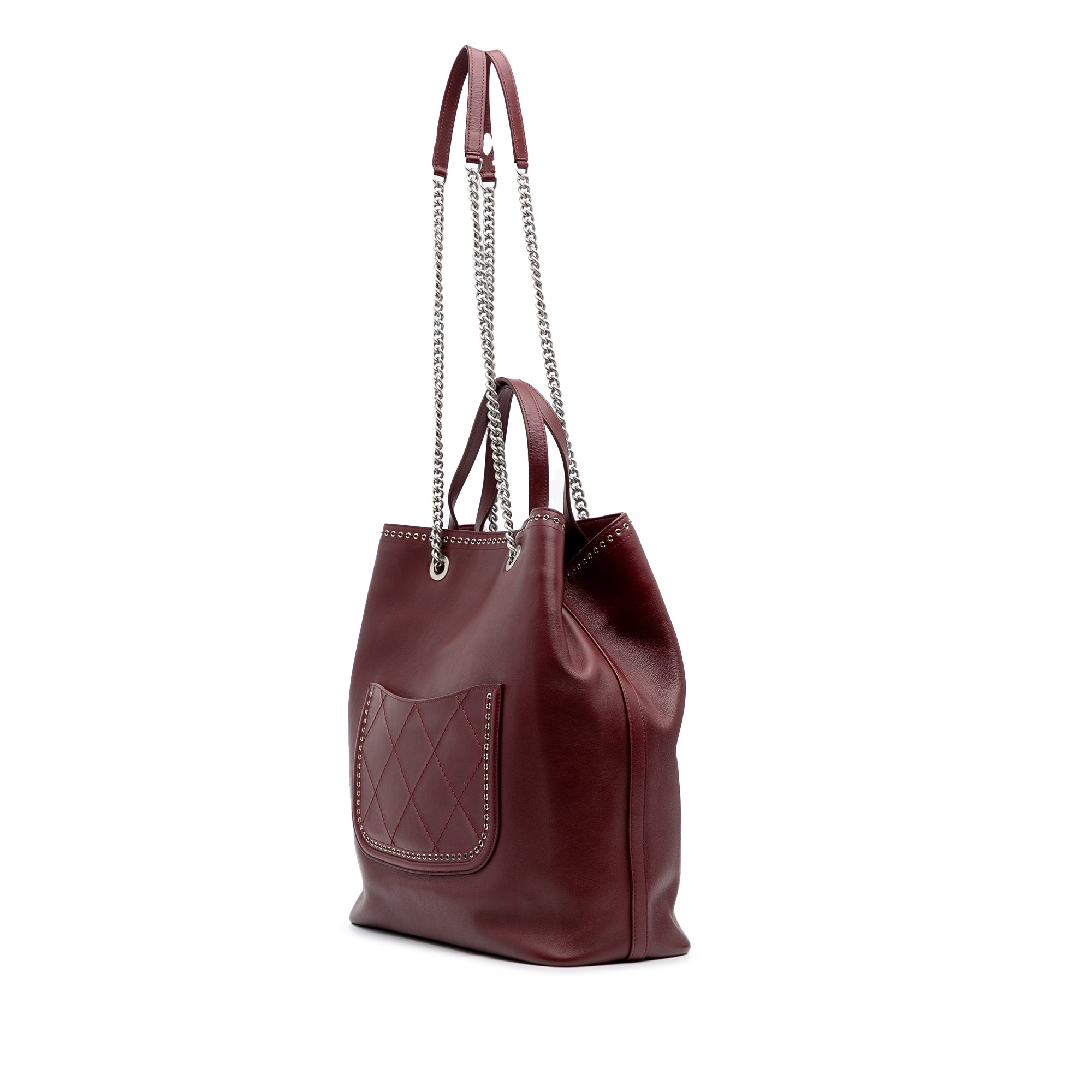 Chanel Large Calfskin Coco Eyelets Shopping Tote - image 2