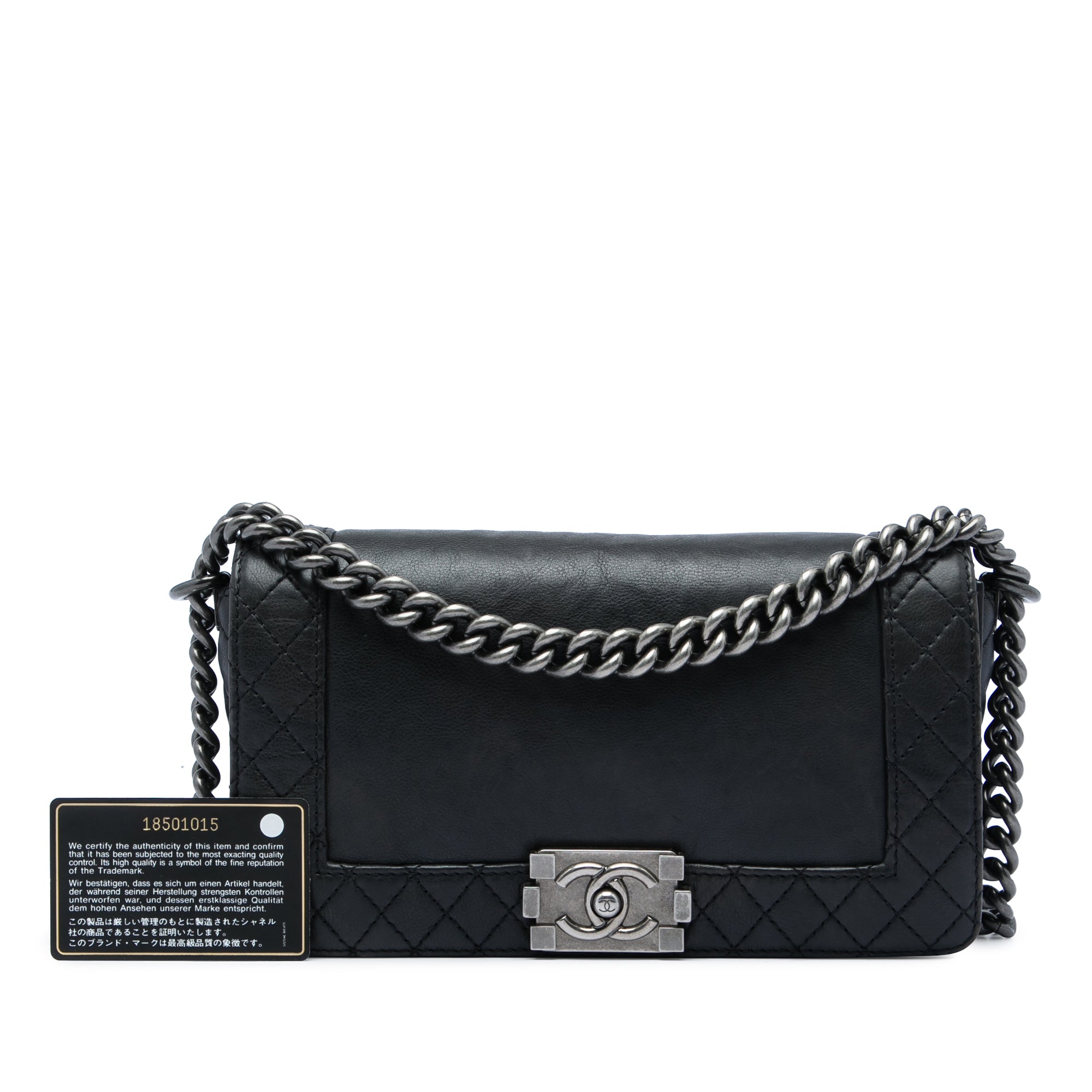 Chanel Old Medium Lambskin Boy Reverso Flap - image 7