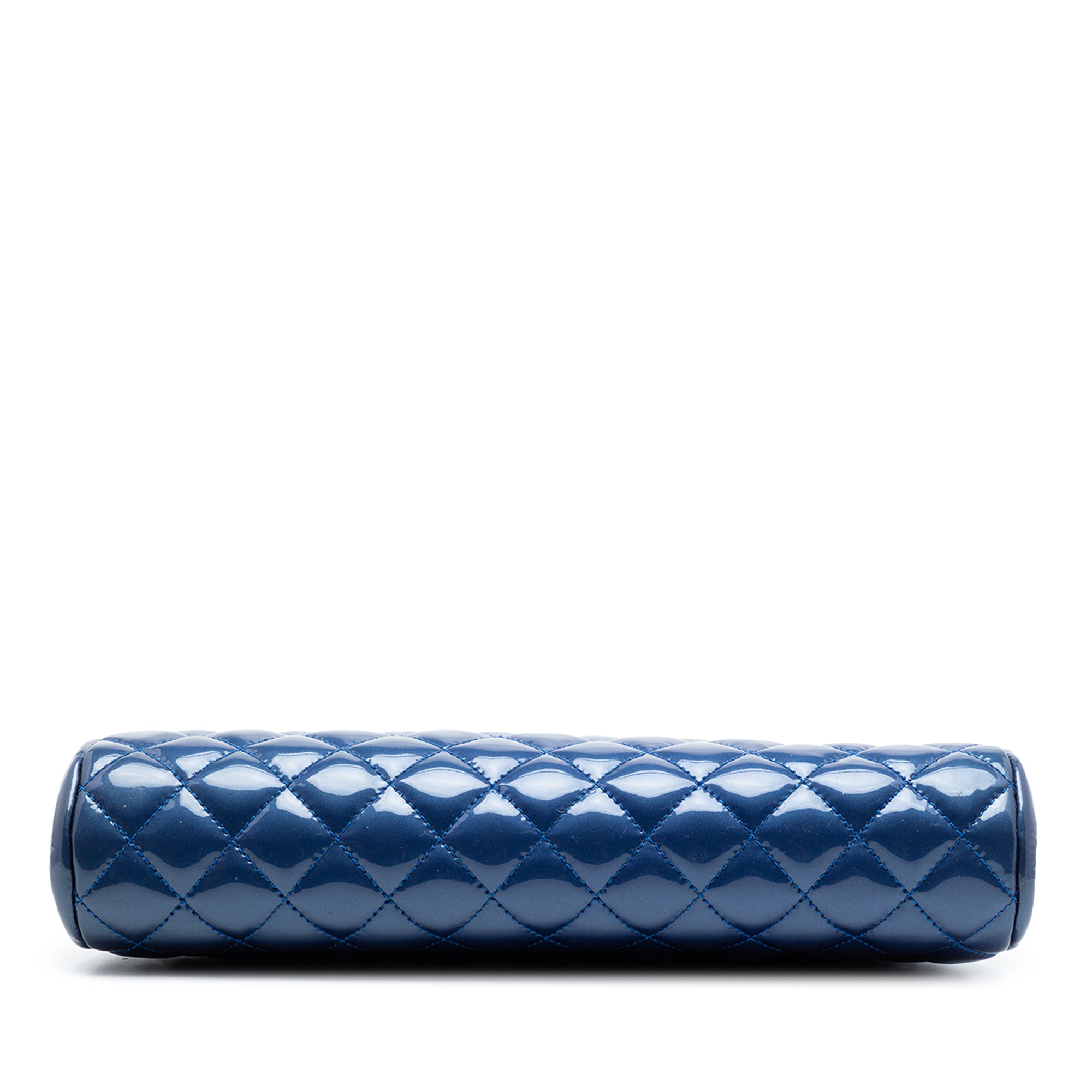 Chanel Quilted Patent Timeless Kiss Lock Clutch - image 3