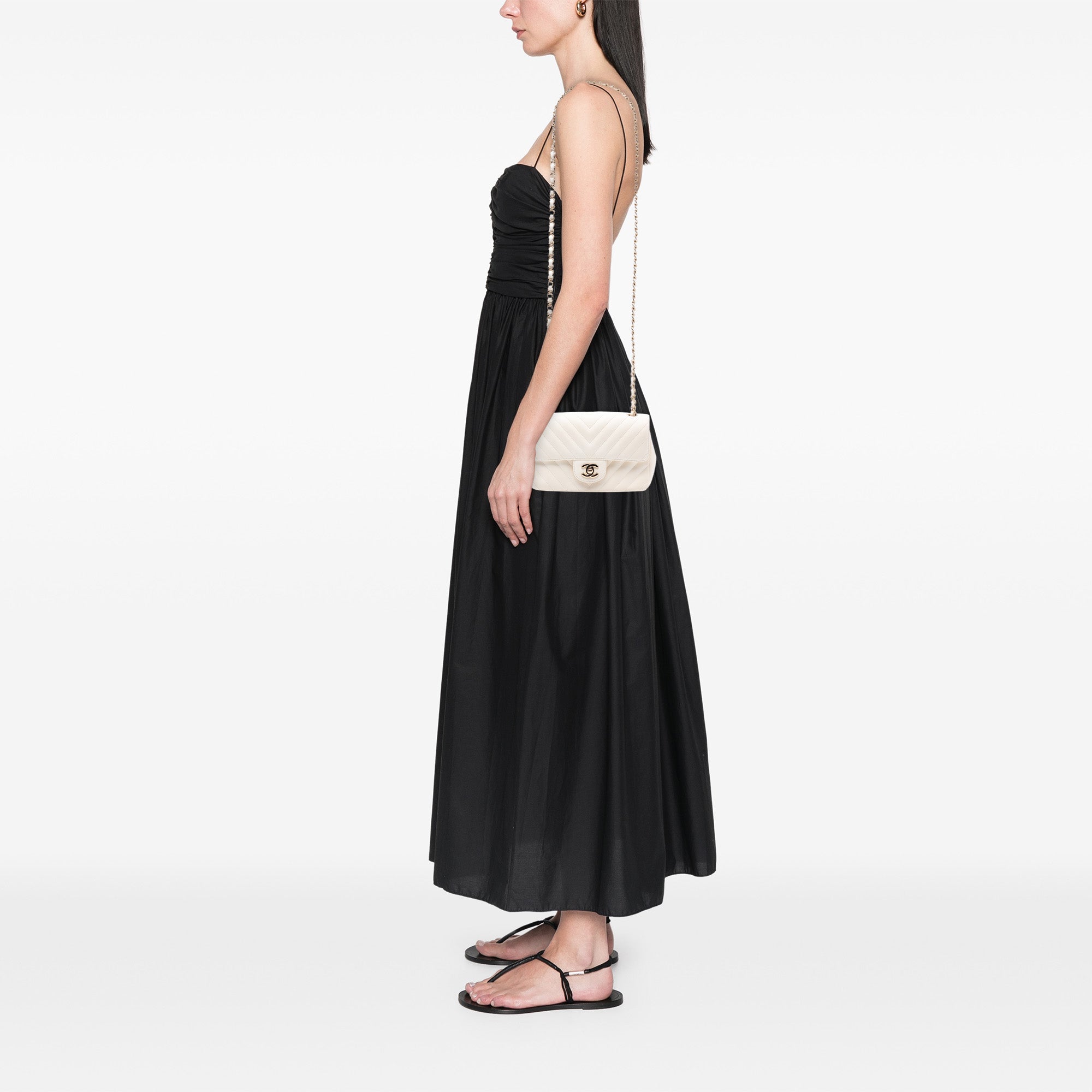 Chanel Mini Rectangular Classic Chevron Lambskin Single Flap - image 7