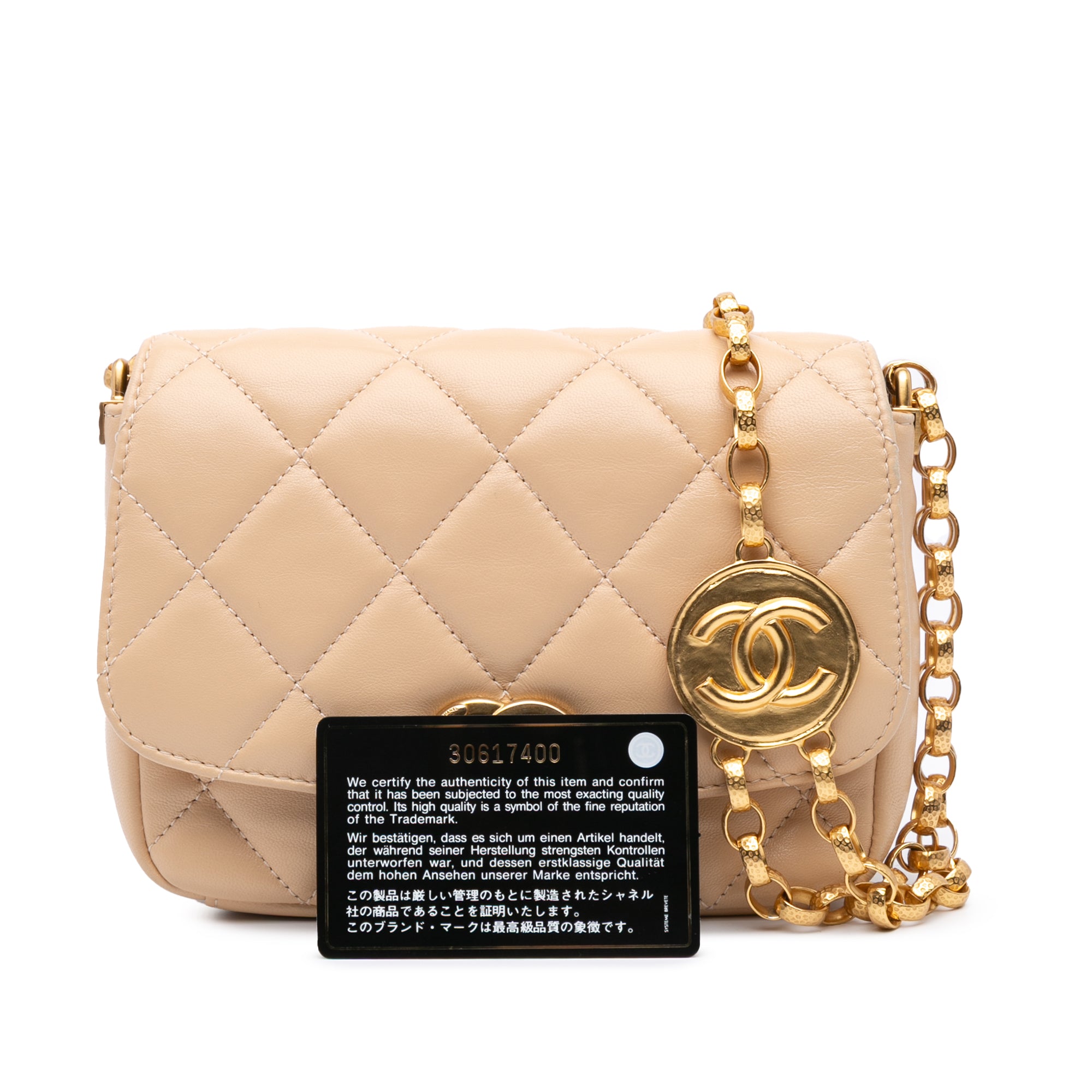Chanel Small Quilted Lambskin CC Coin Flap - image 10