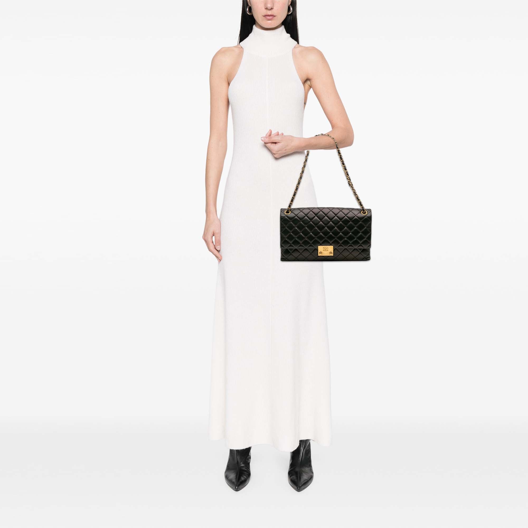 Chanel Quilted Lambskin Pagoda Accordion Flap - image 11