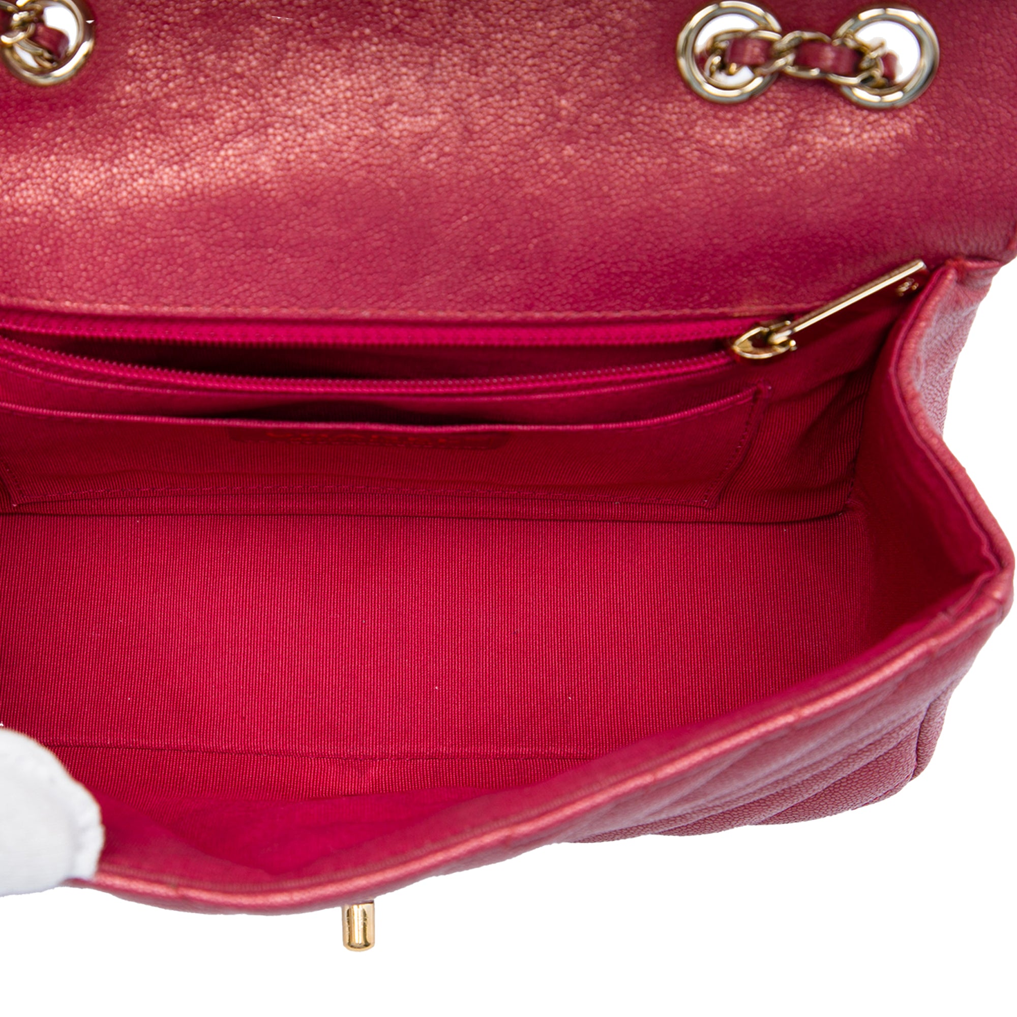 Chanel Small Chevron Iridescent Caviar Statement Flap - image 4