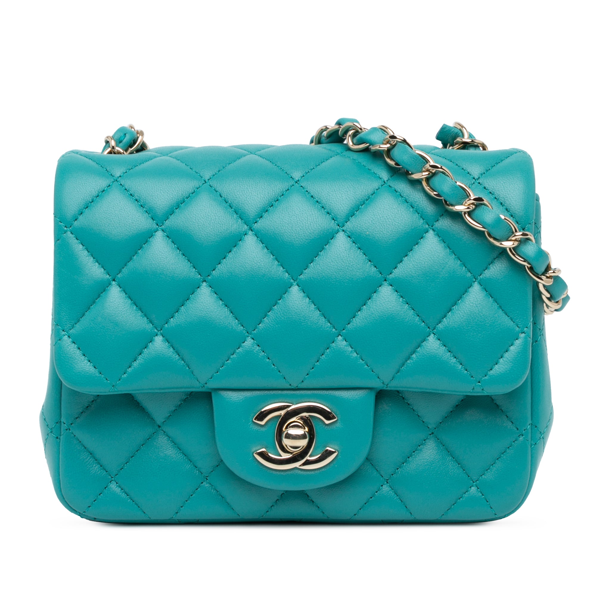 Chanel Mini Square Classic Lambskin Single Flap - image 1