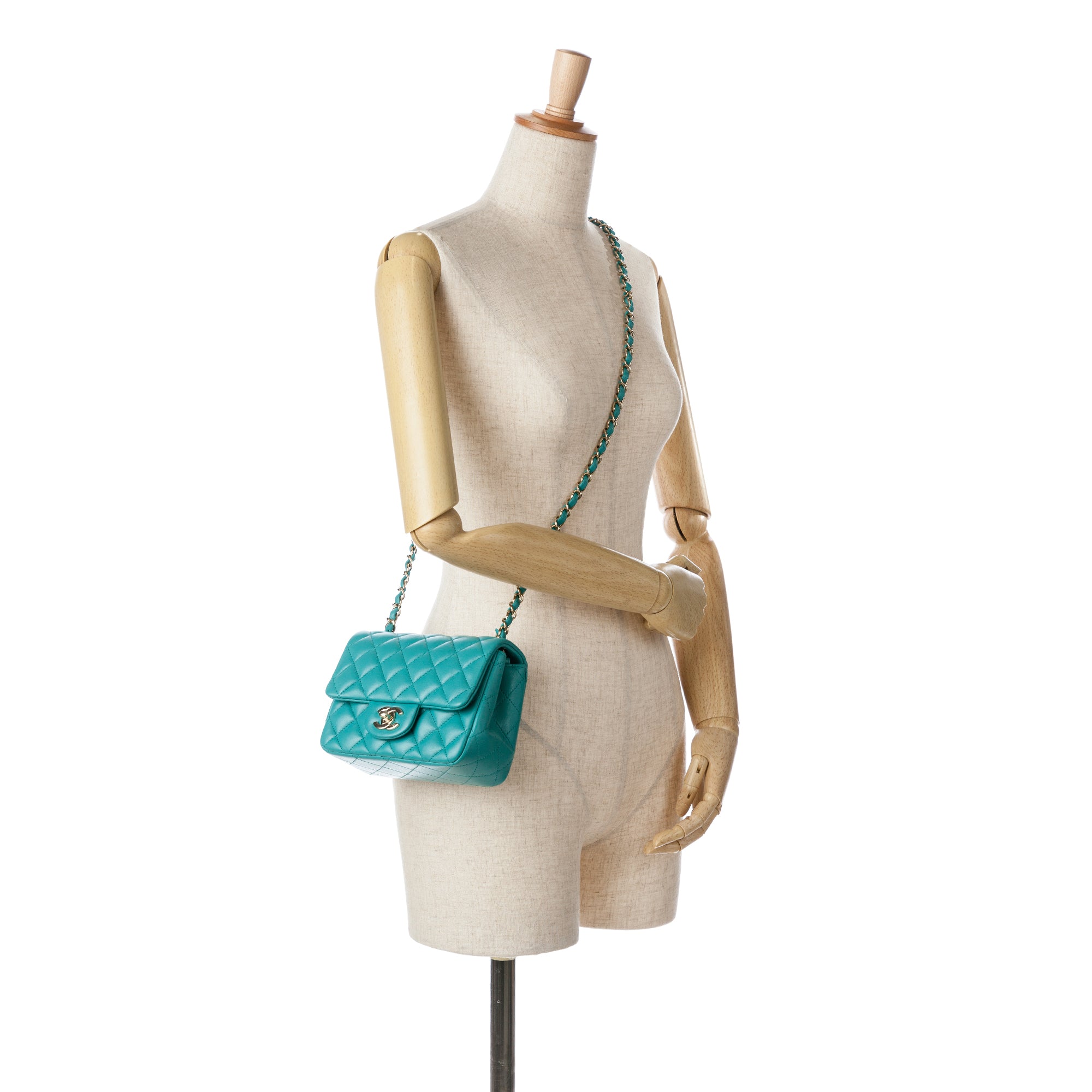 Chanel Mini Square Classic Lambskin Single Flap - image 8