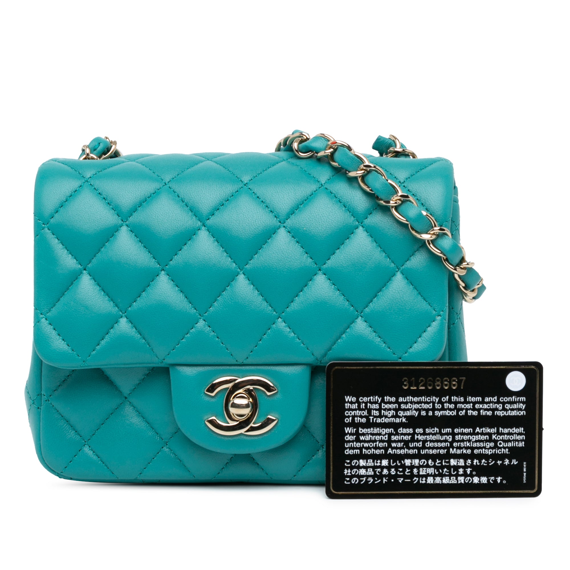 Chanel Mini Square Classic Lambskin Single Flap - image 9