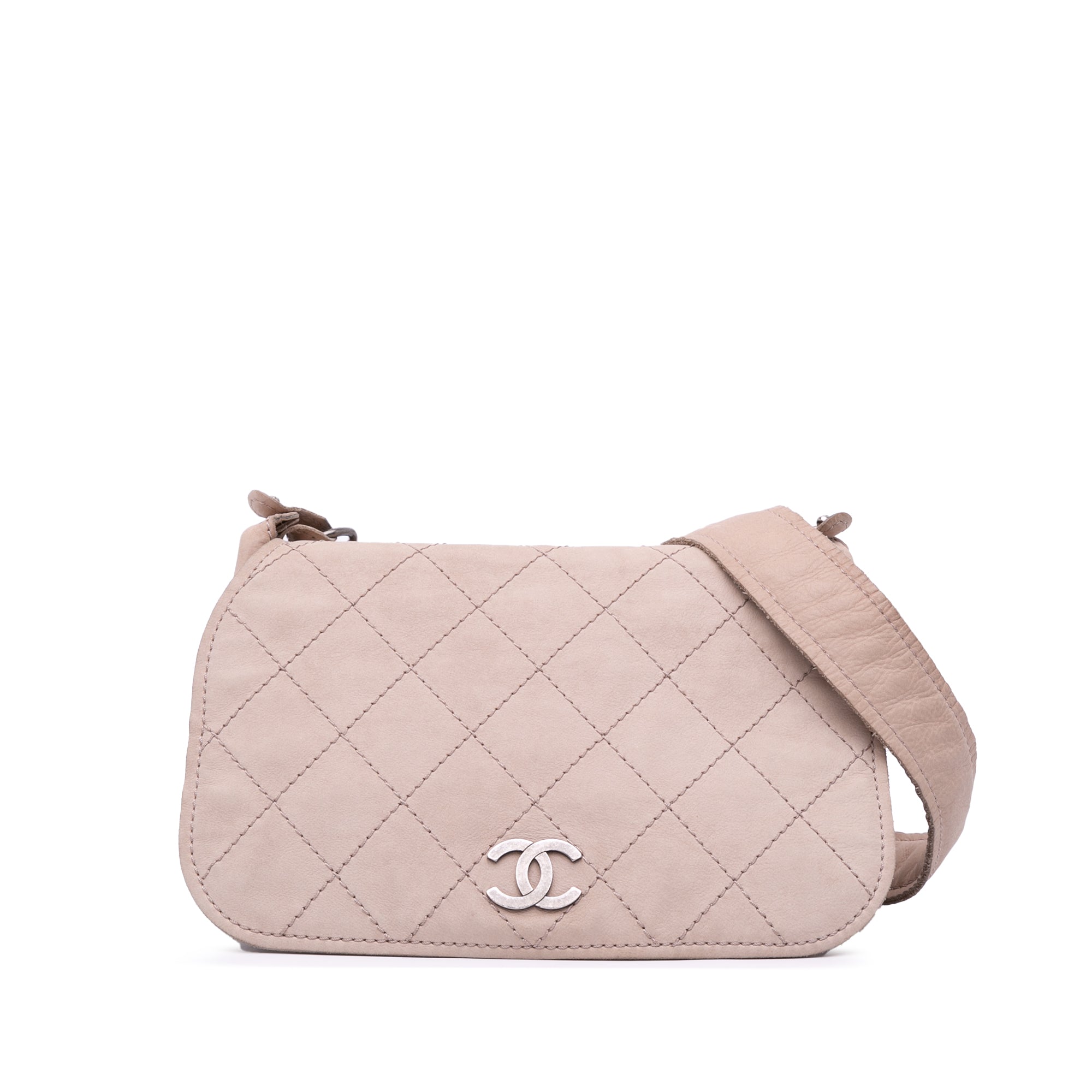 Chanel Calfskin Stitched Highlander Messenger Bag - image 1