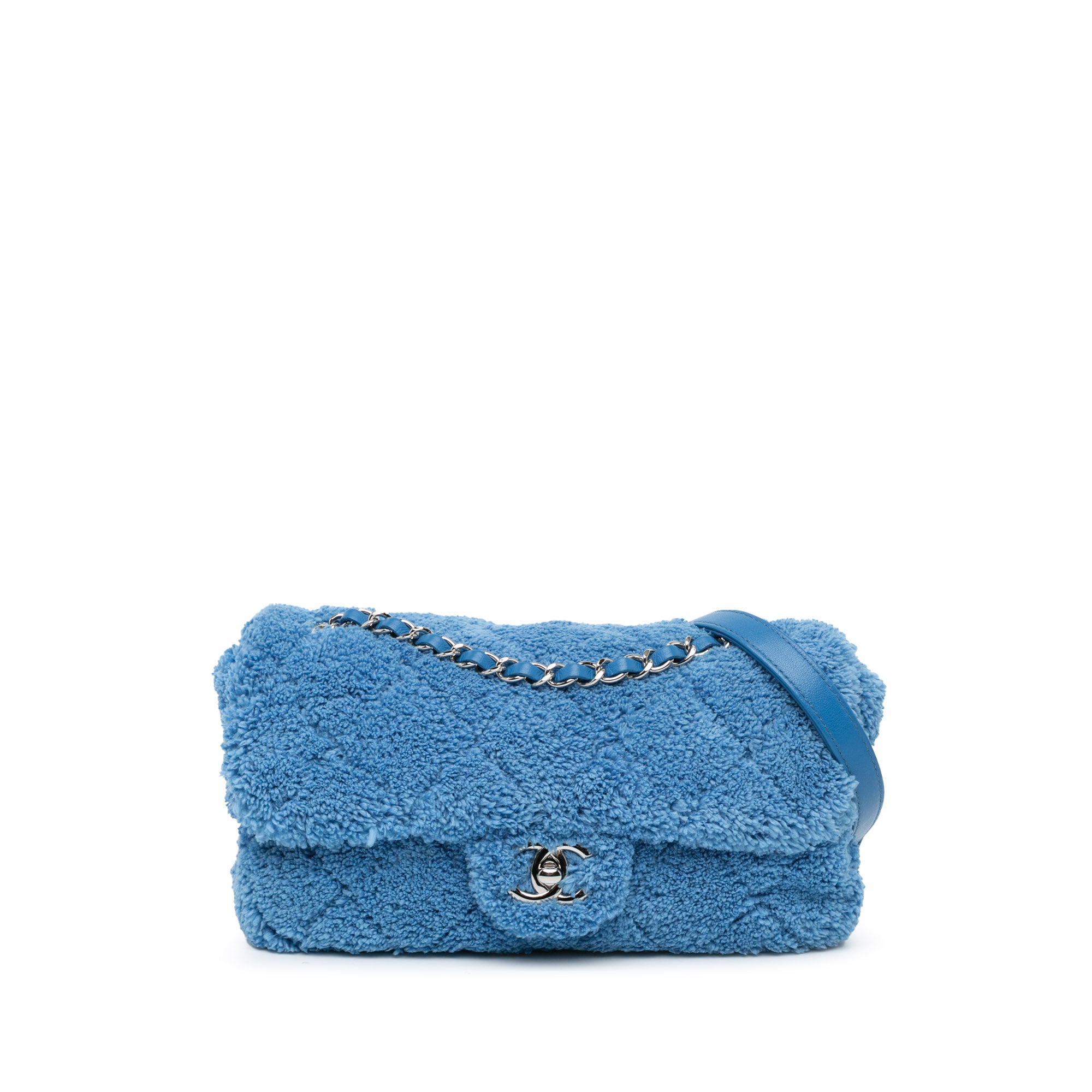 Chanel Medium Quilted Terry Cloth Coco Beach Flap - image 1