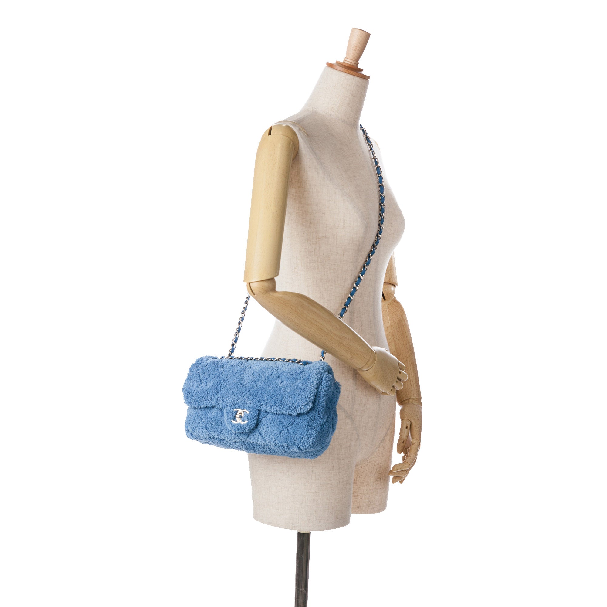 Chanel Medium Quilted Terry Cloth Coco Beach Flap - image 8