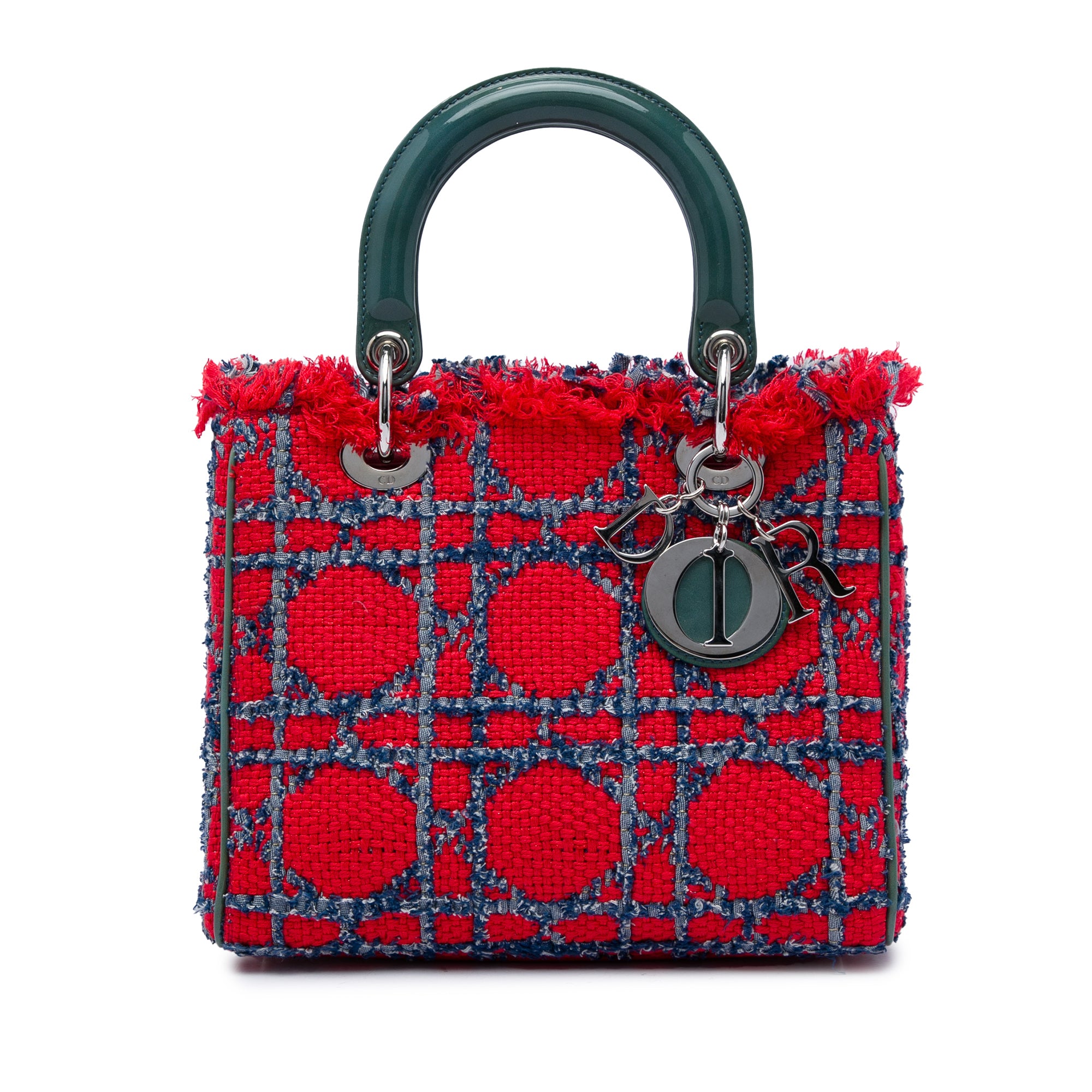 Dior Medium Tweed Cannage Fringe Lady Dior - image 1