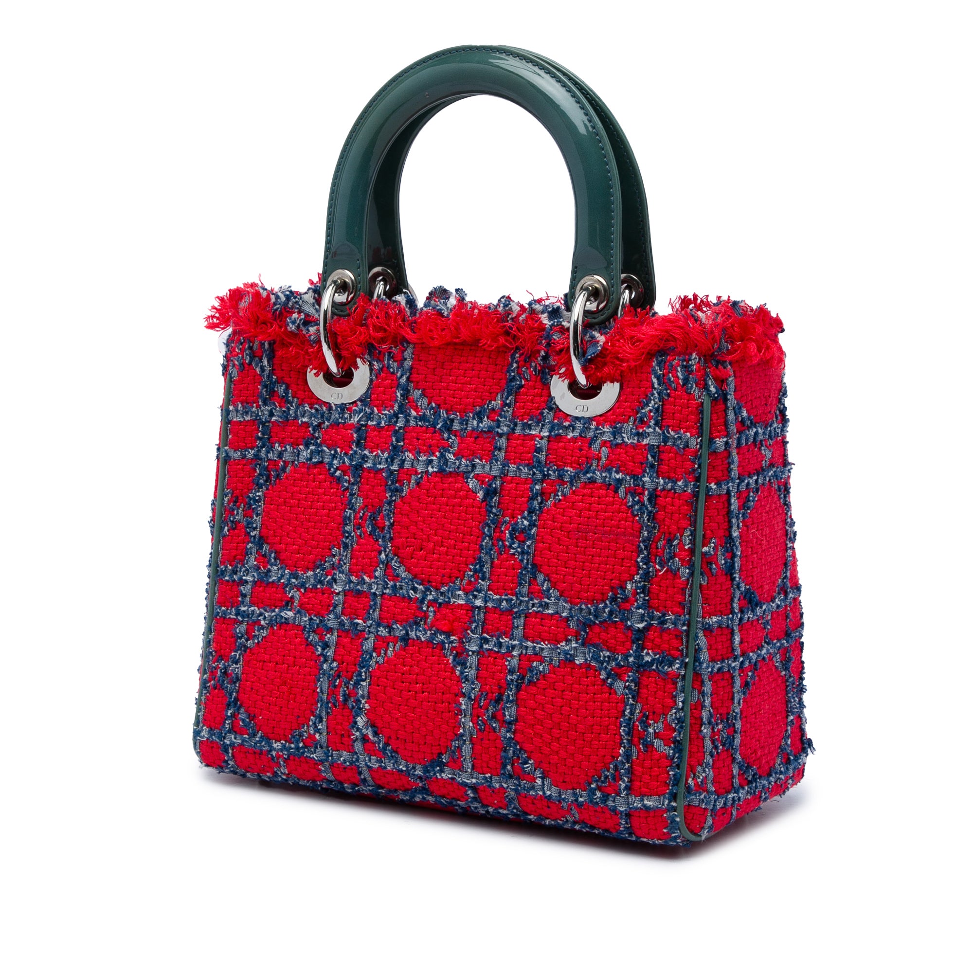 Dior Medium Tweed Cannage Fringe Lady Dior - image 2