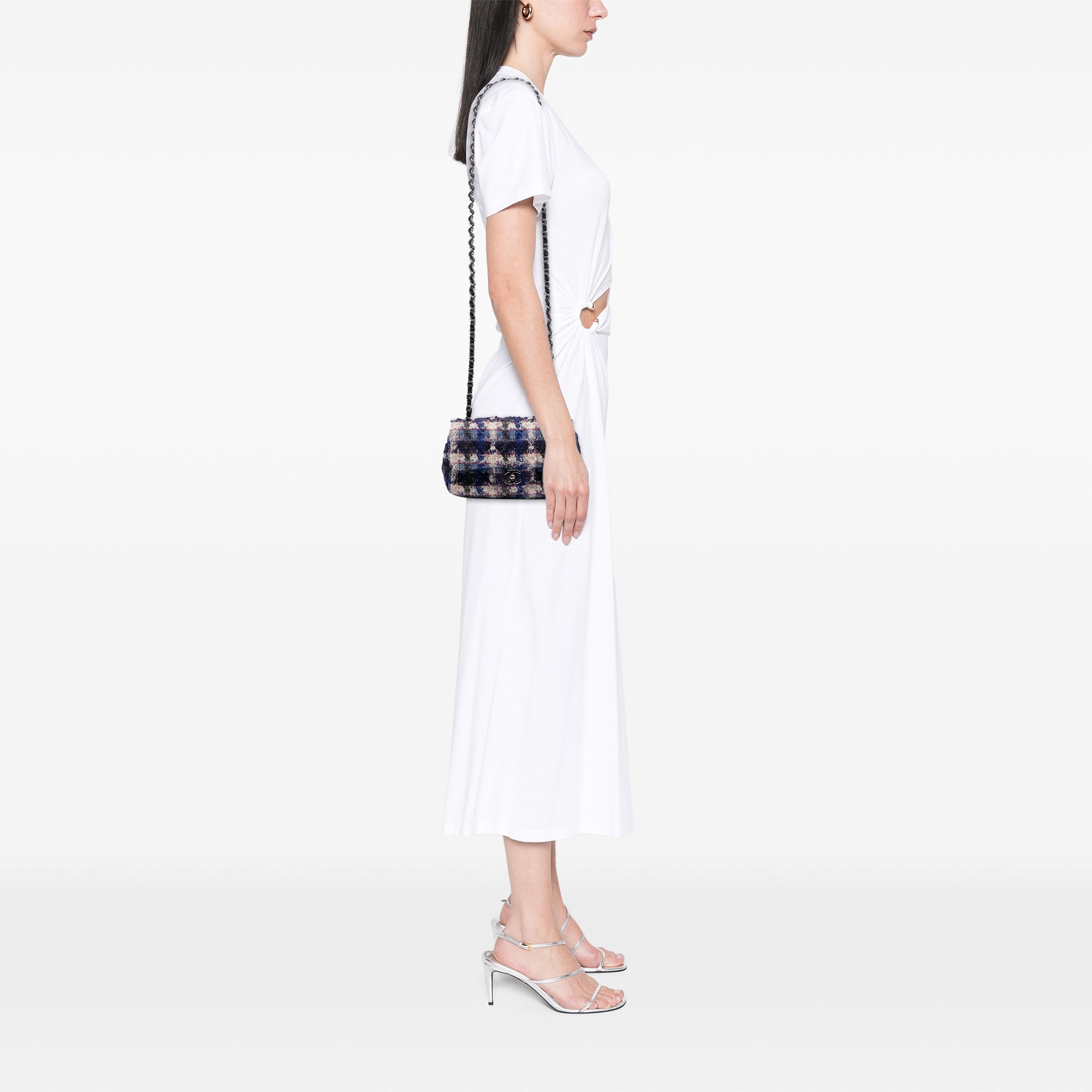 Chanel Mini Rectangular Classic Tweed Single Flap - image 11