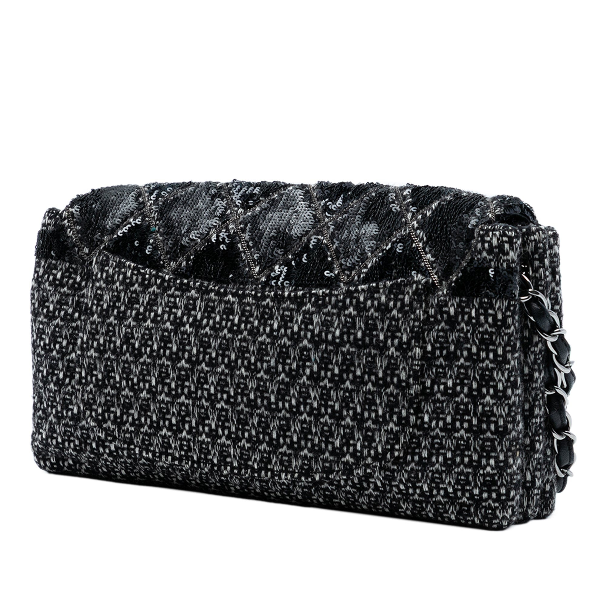 Chanel Large Tweed and Sequin Icons 3 Accordion Flap - image 2