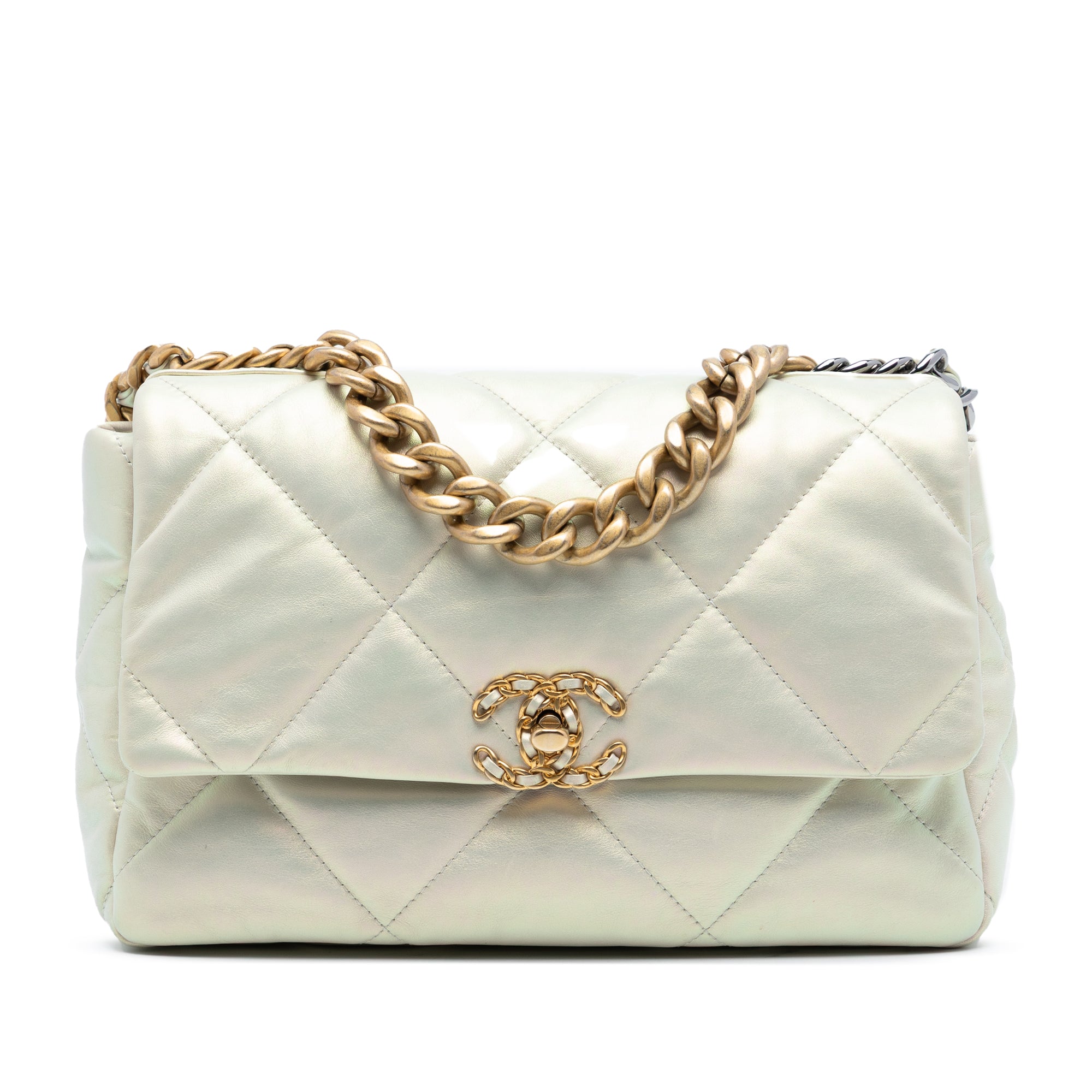 Chanel Large Iridescent Lambskin 19 Flap - image 1