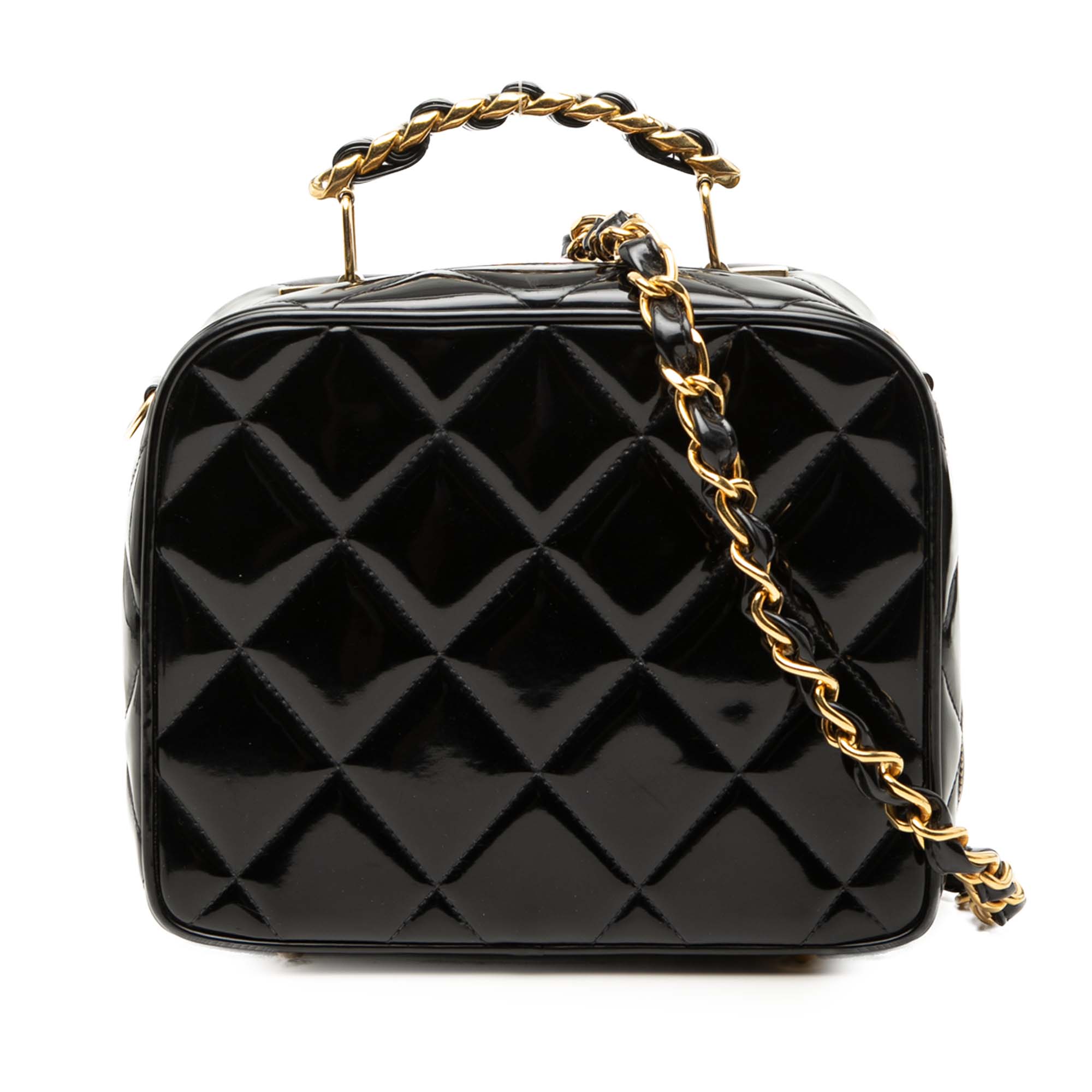 Chanel Quilted Patent Vanity Case - image 1