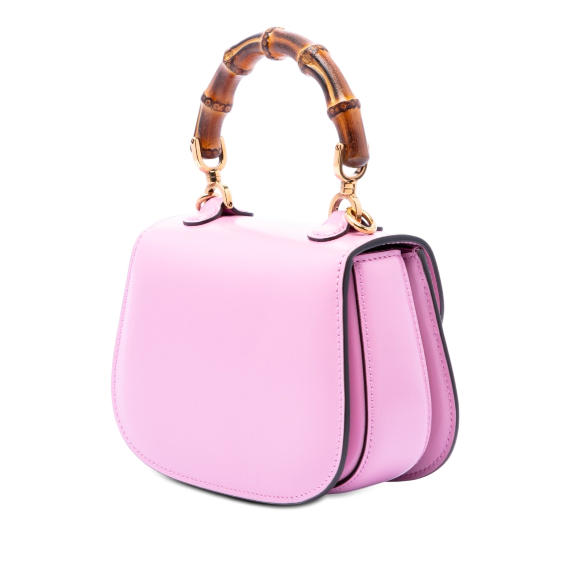 Gucci Mini Calfskin Web 1947 Bamboo Top Handle Bag - image 2
