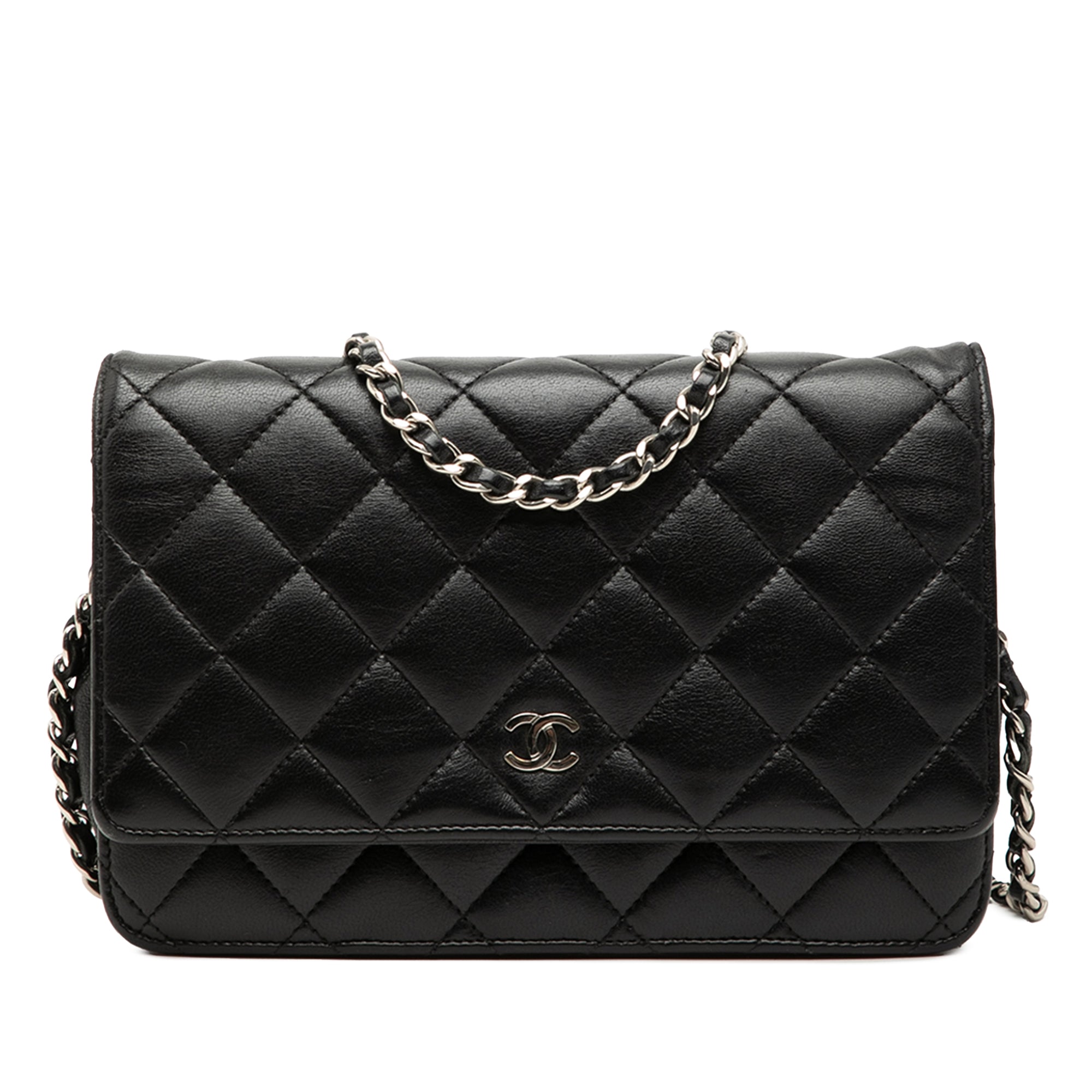 Chanel CC Quilted Lambskin Wallet On Chain - image 1