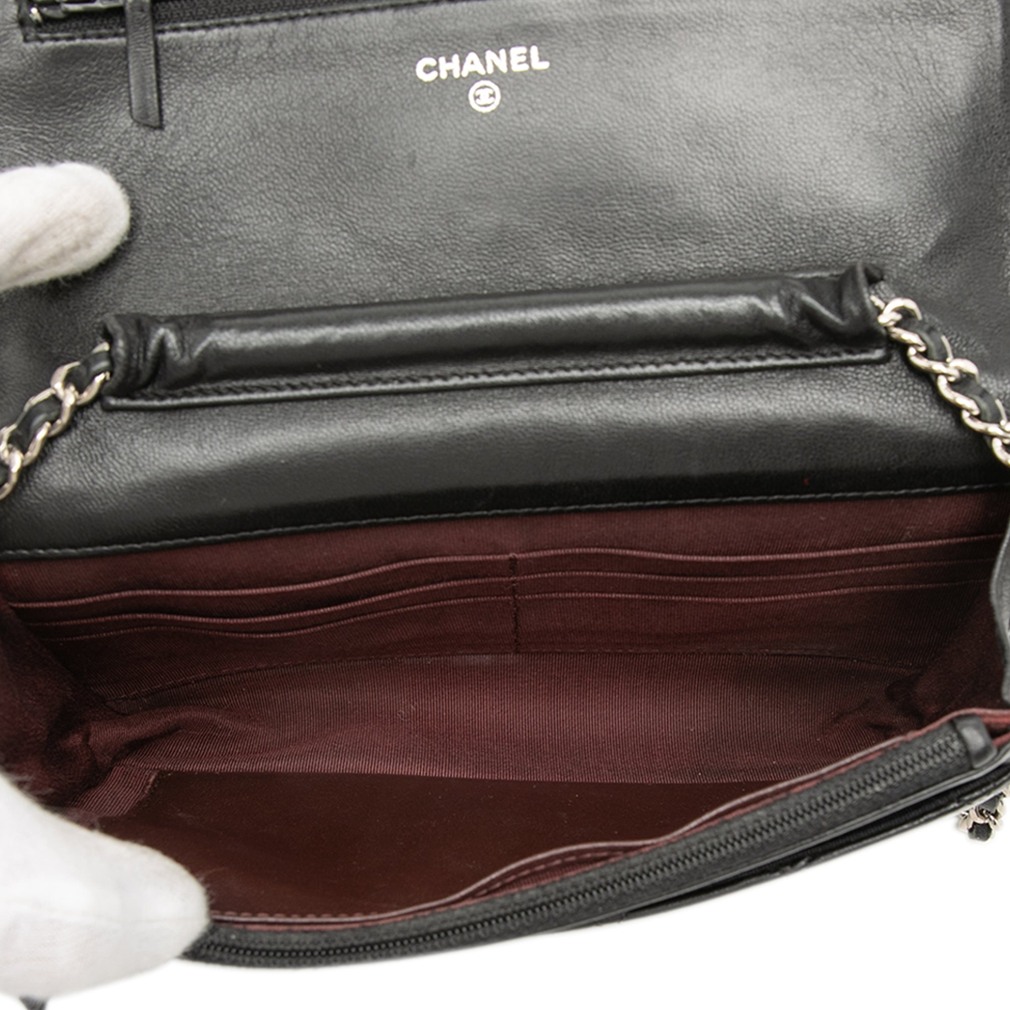 Chanel CC Quilted Lambskin Wallet On Chain - image 4